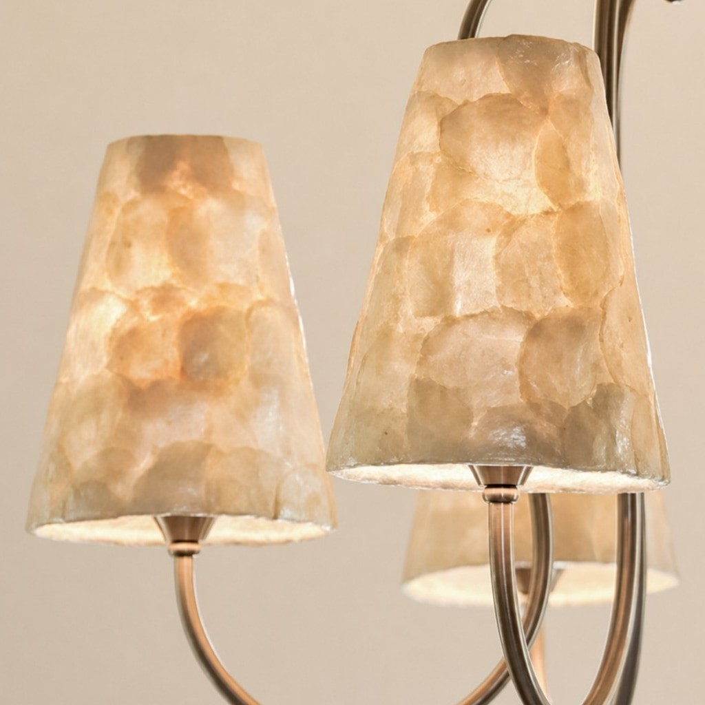 Micahell Moderne Schelp Hanglamp - Sculpturale Kroonluchter met Meerdere Lampen voor de Woonkamer HL3532