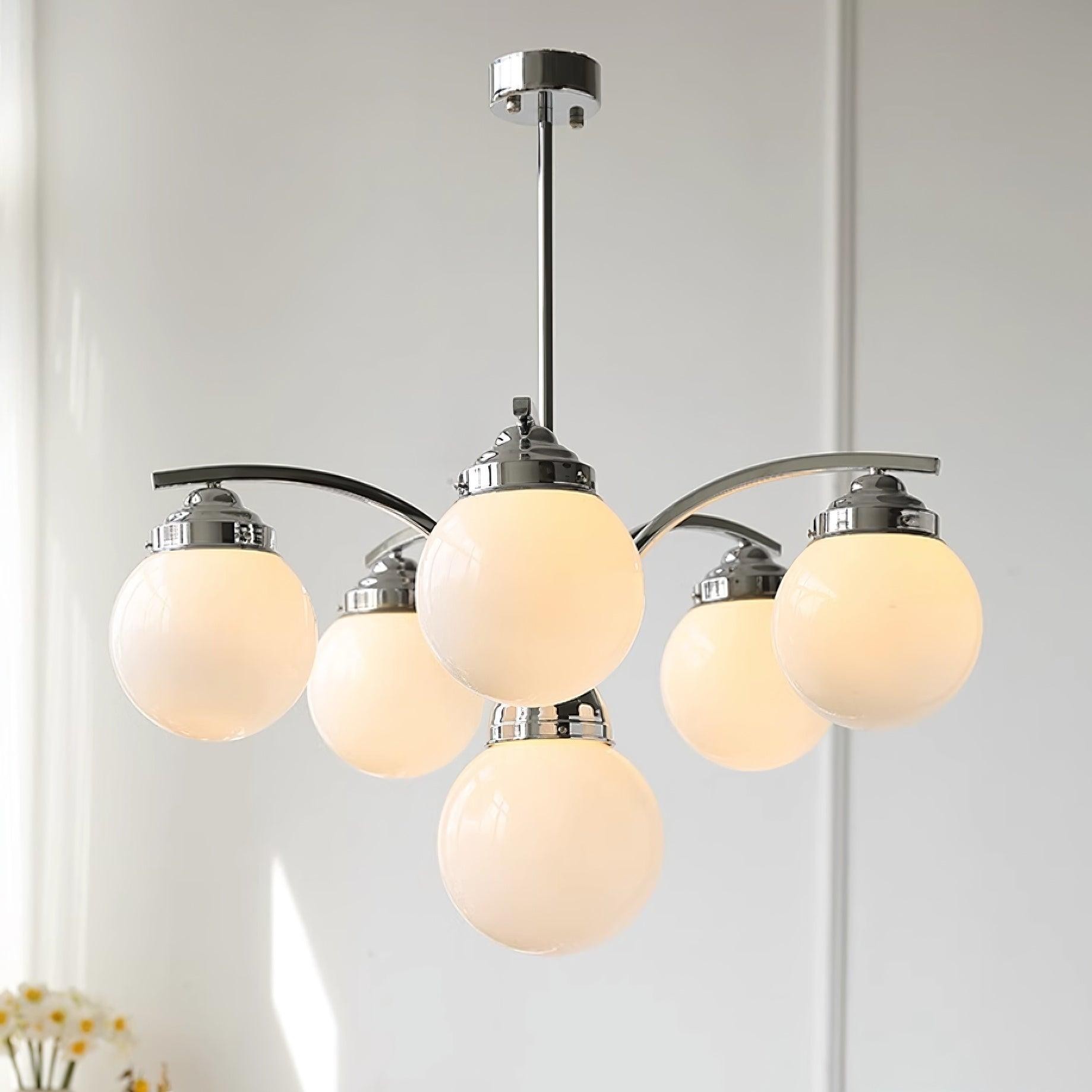 Franse elegante glazen bolvormige kroonluchter HL813