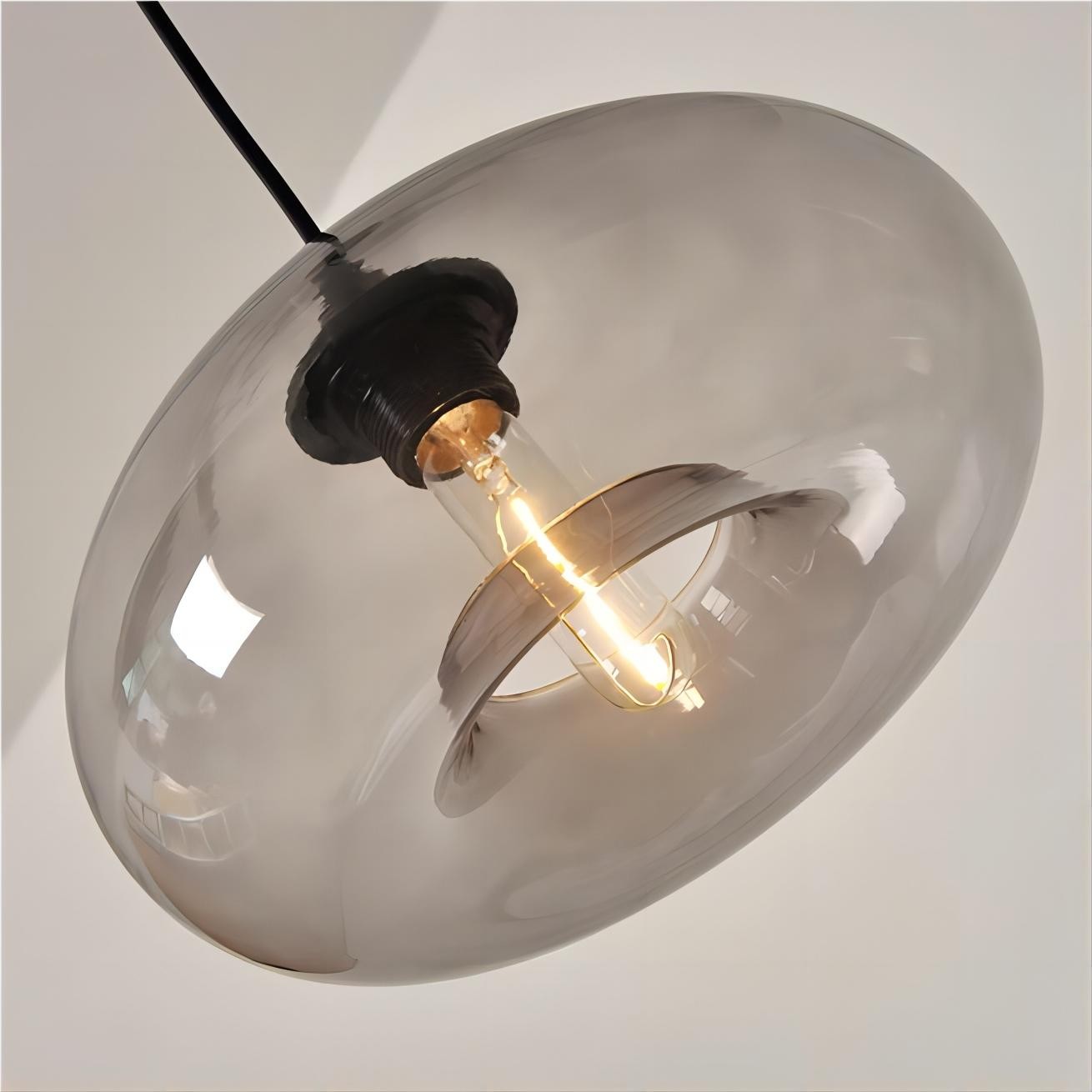 Scandinavische Macaron transparant glas kunst hanglamp HL109