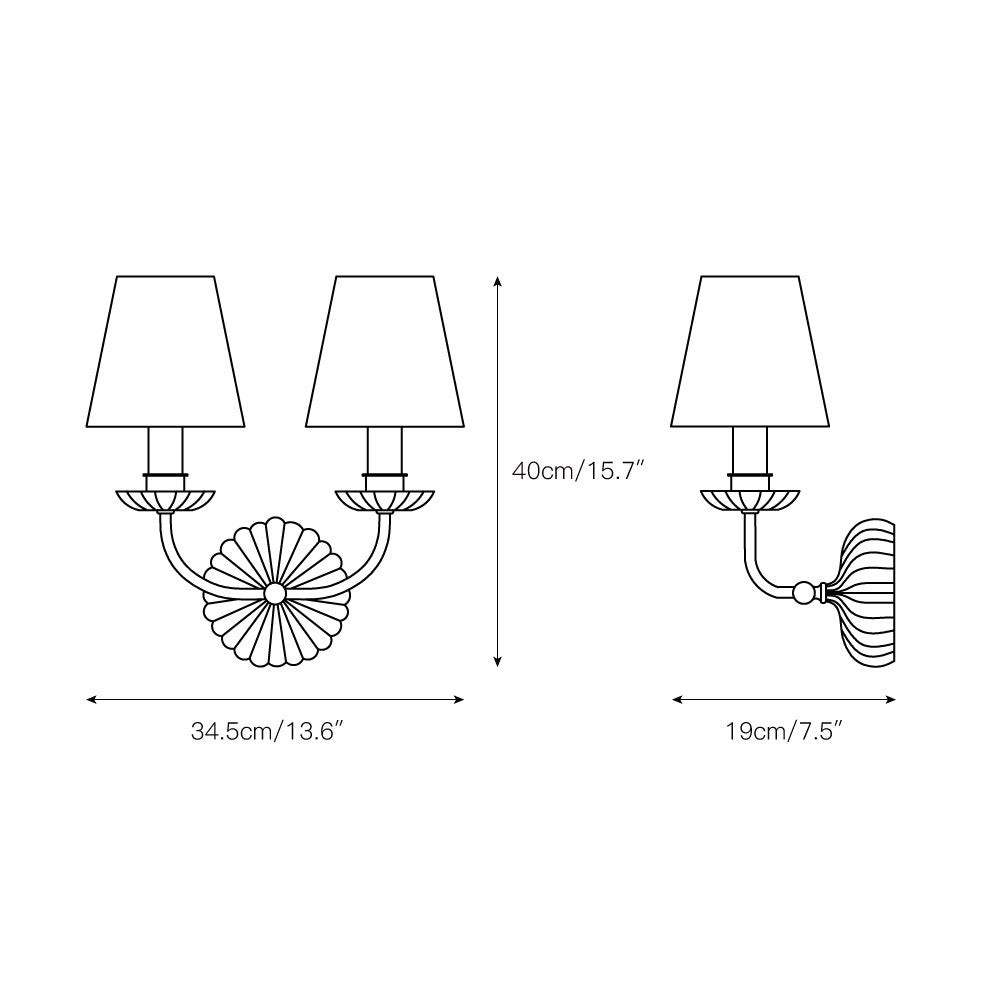 Catina Clove Wandlamp Dubbel HL1414