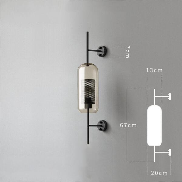 Vintage Glazen Wandlamp Woonkamer Industrieel HL50