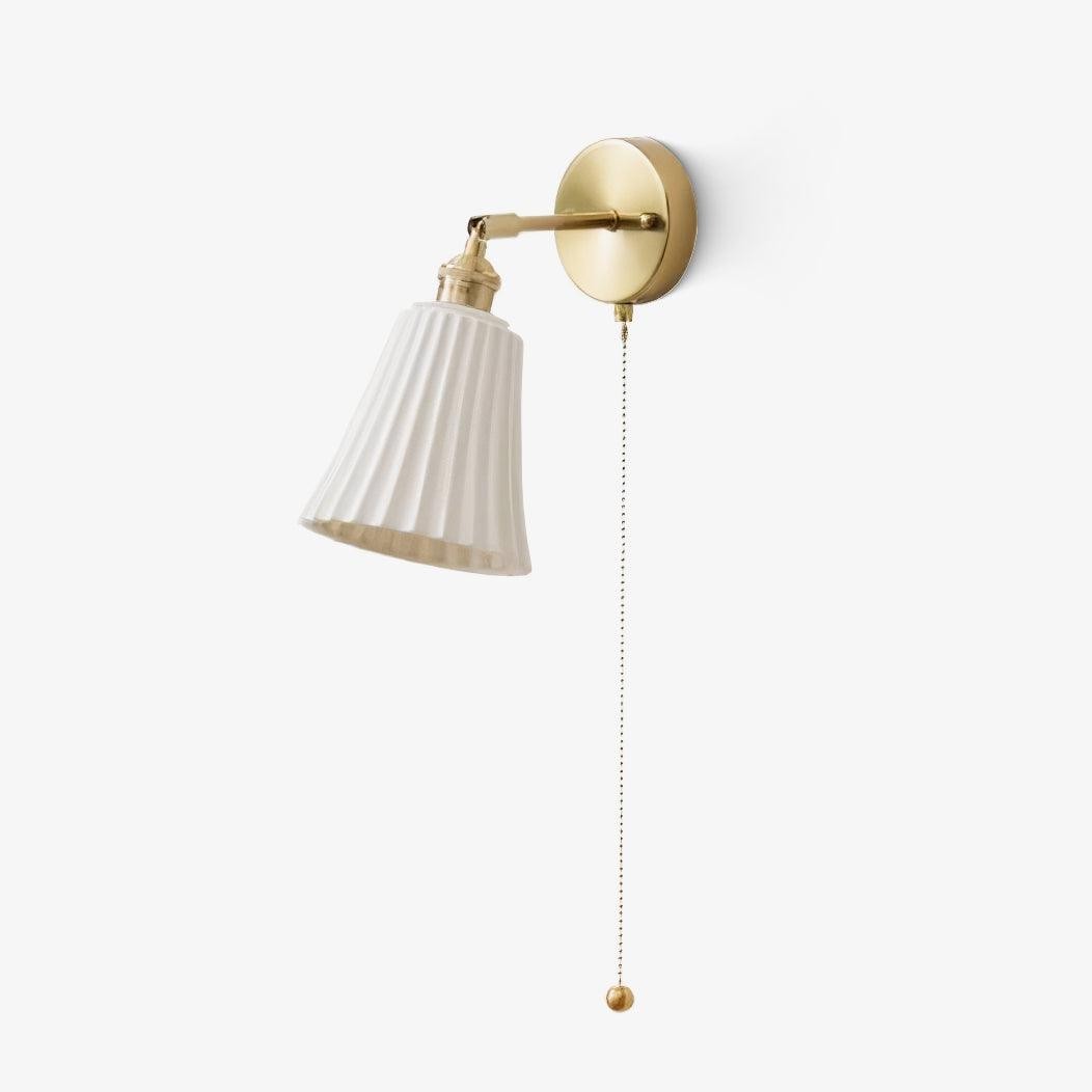 Moderne trekkoord metalen keramiek binnenwandlamp voor slaapkamer HL863