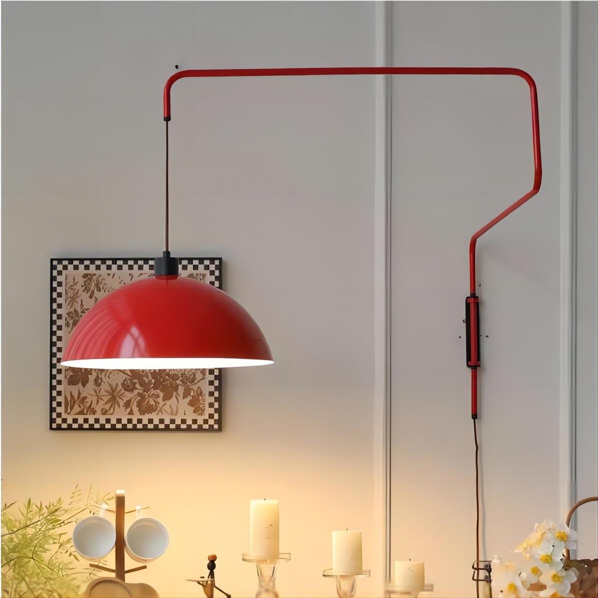 Moderne komvormige opvouwbare intrekbare wandlamp HL169