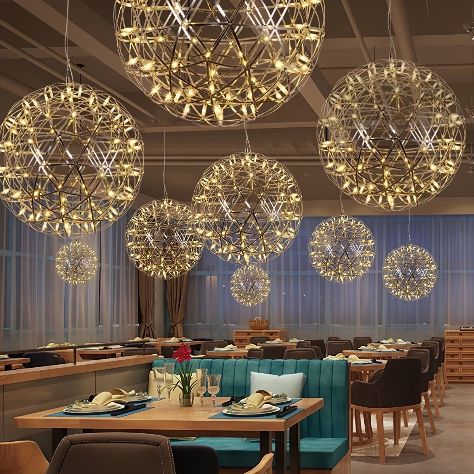 Zilveren Spark Ball hanglamp HL1407