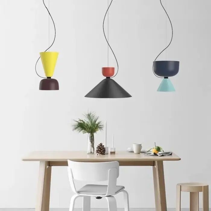 Macaron Colour Splicing Alphabeta metalen hanglamp HL137