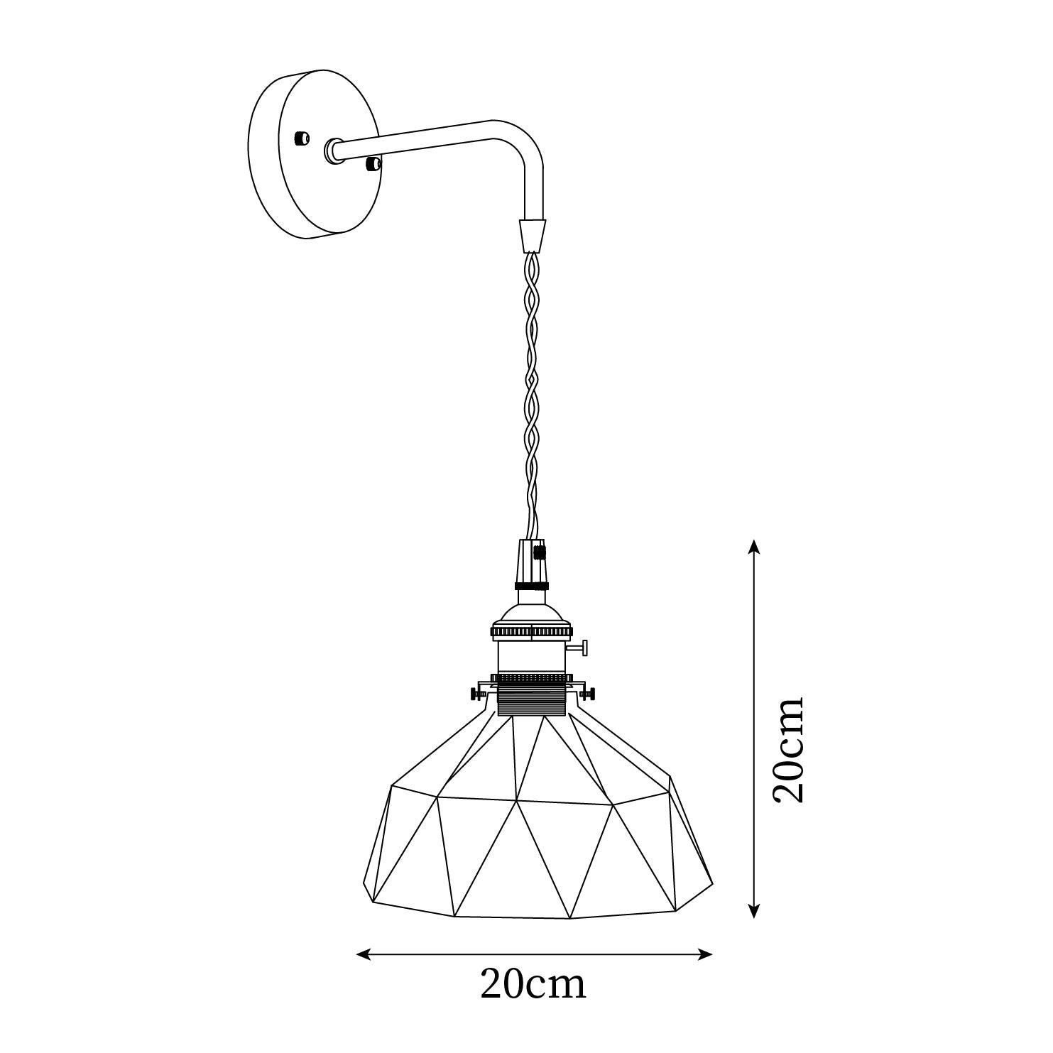 Retro pastorale glazen wandlamp HL781
