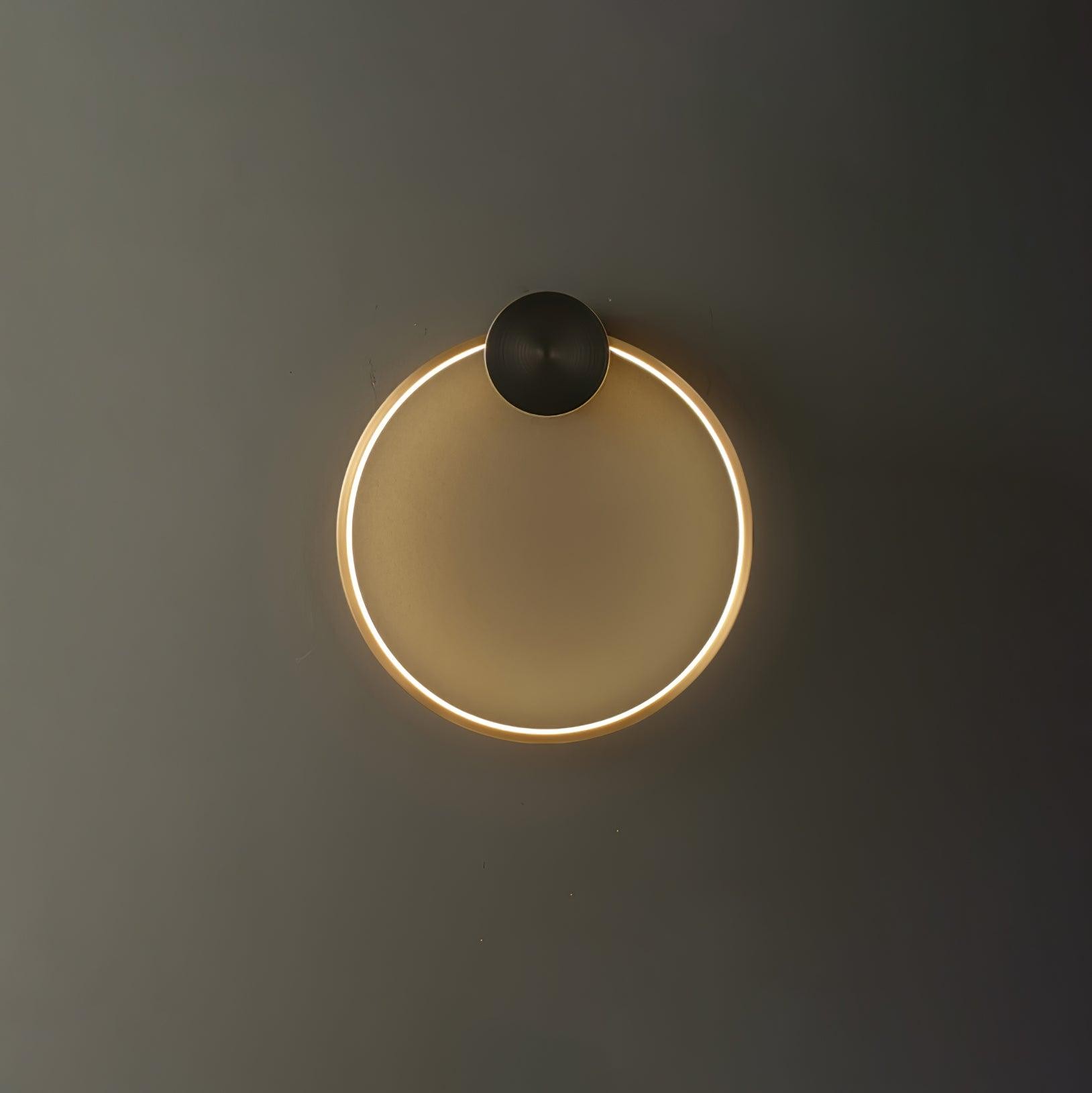 Minimalistische creatieve eenvoudige messing ronde LED-wandlamp HL776