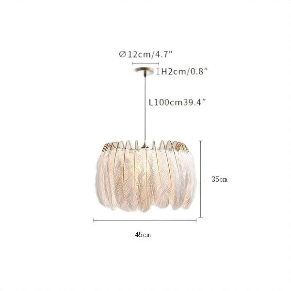 Feather hanglamp
