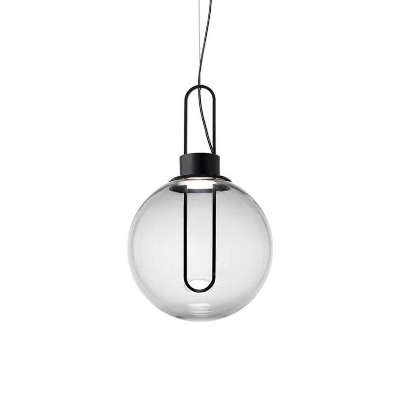 Hanglamp in bolvorm van helder glas HL651
