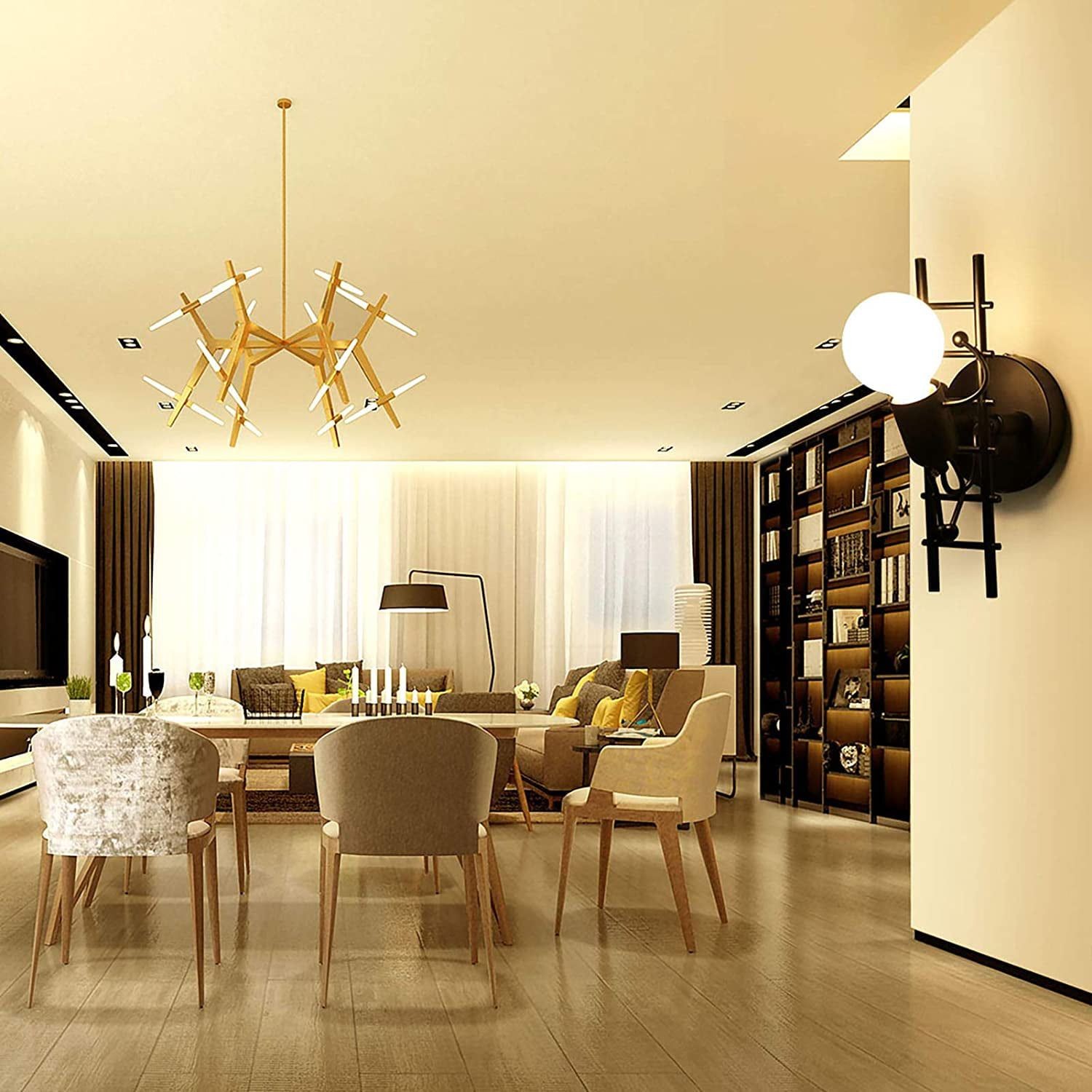 Modern Art Creative Iron Humanoid decoratieve wandlamp HL23