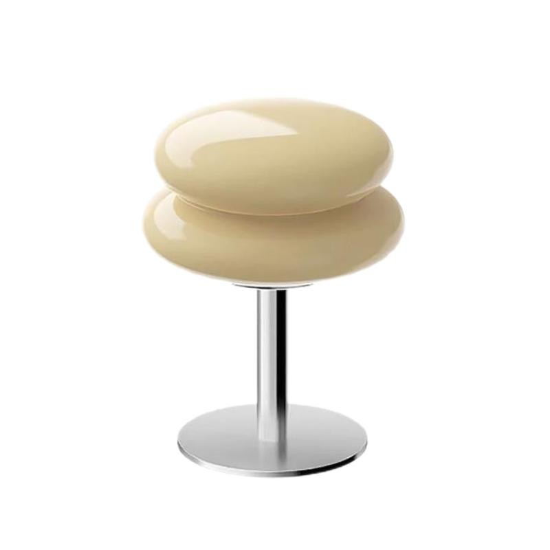Bauhaus Dubbele Glazen Tafellamp - Sculpturale Gelaagde Nachtlamp voor Slaapkamer en Bureau HL22