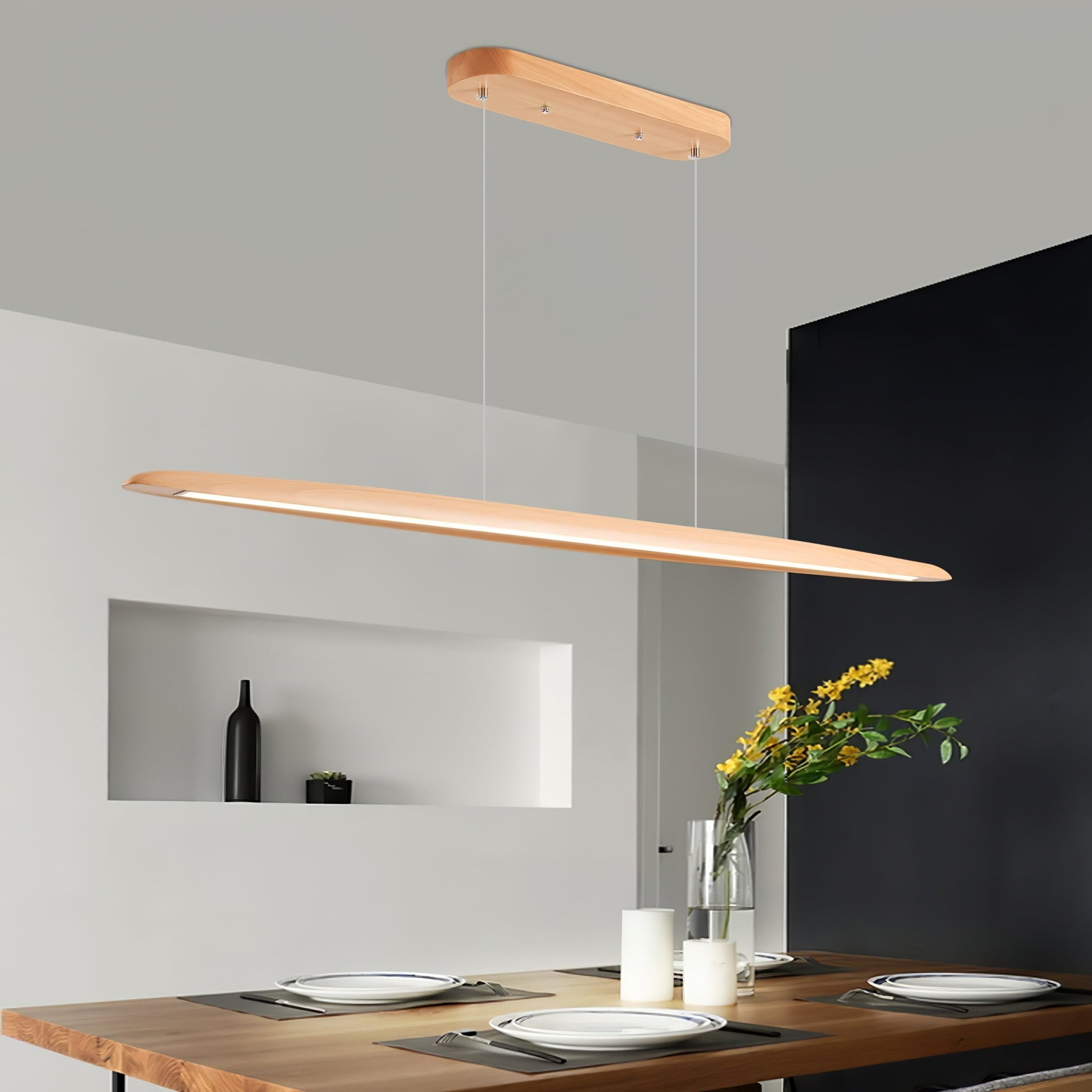Houten horizontale hanglamp HL1155