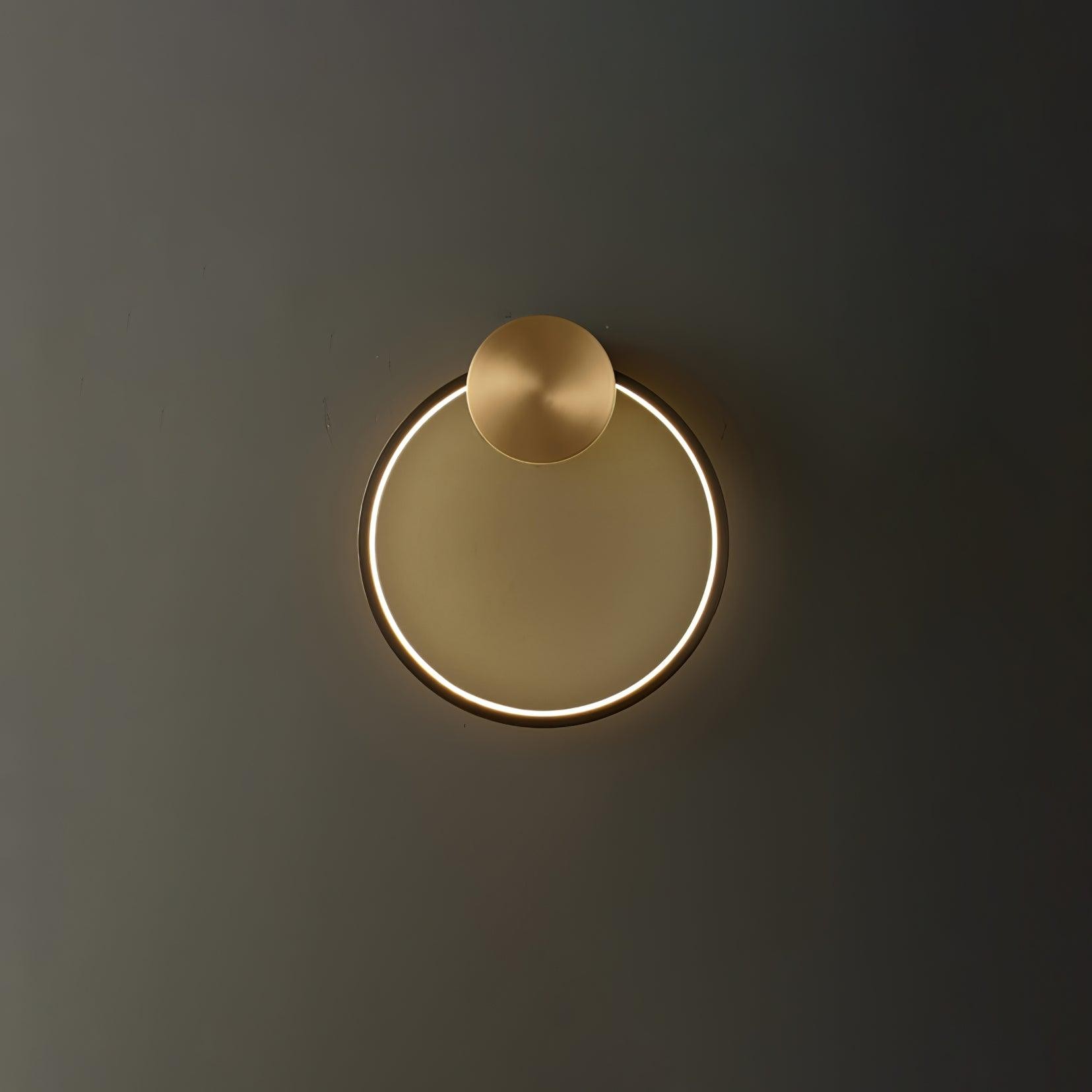 Minimalistische creatieve eenvoudige messing ronde LED-wandlamp HL776