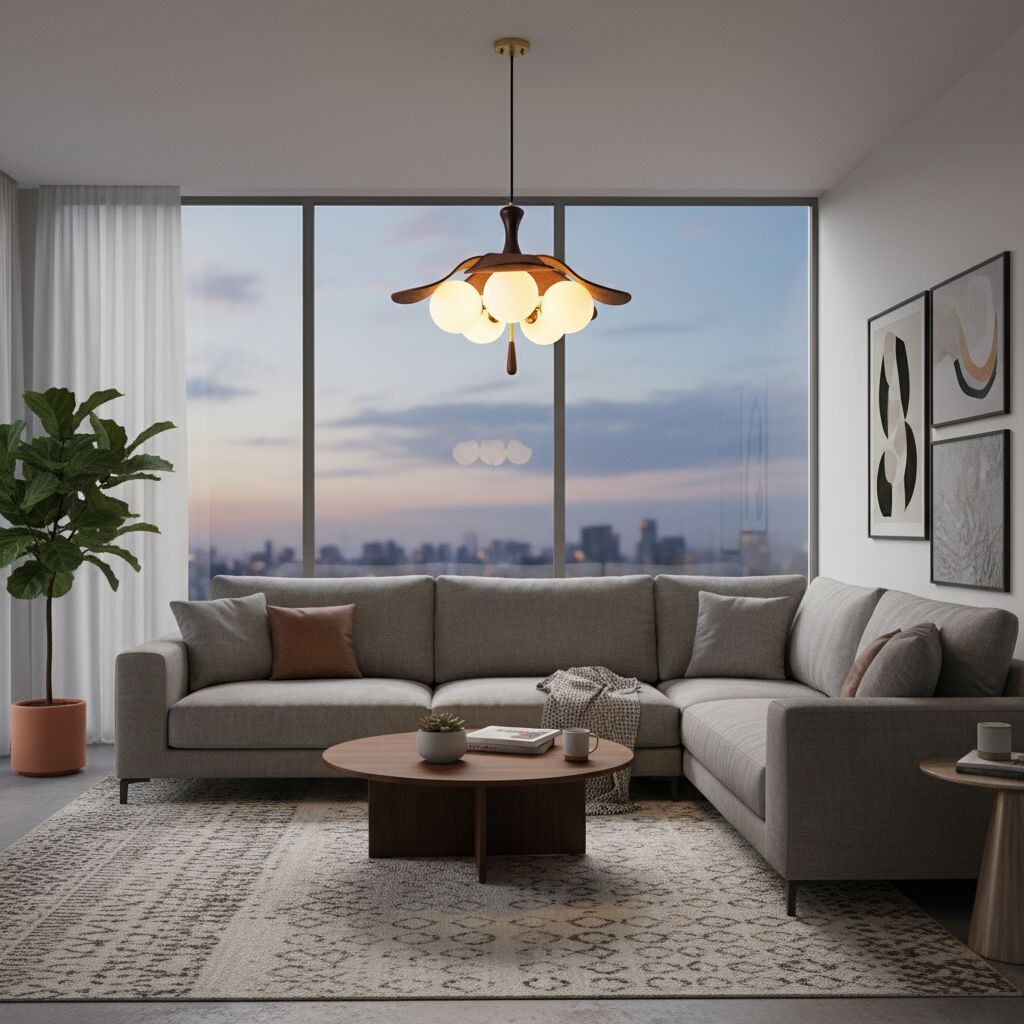Orrise Serie Sculpturale Bolvormige Hanglamp - Hanglamp van Metaal en Glas HL2314