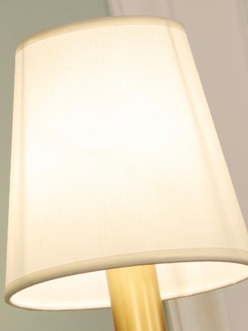 Klassieke wandlamp met stoffen kap - keramische wandlamp voor hal of slaapkamer HL1805