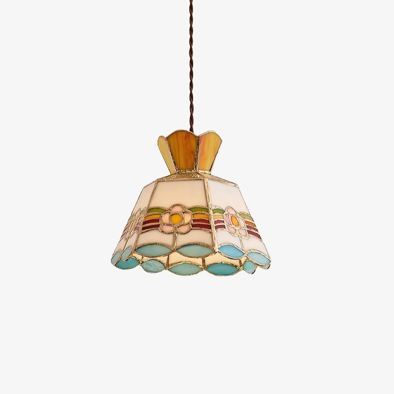 Vintage decoratieve glazen hanglamp – Vintage hanglamp voor eetkamer en woonkamer HL2344