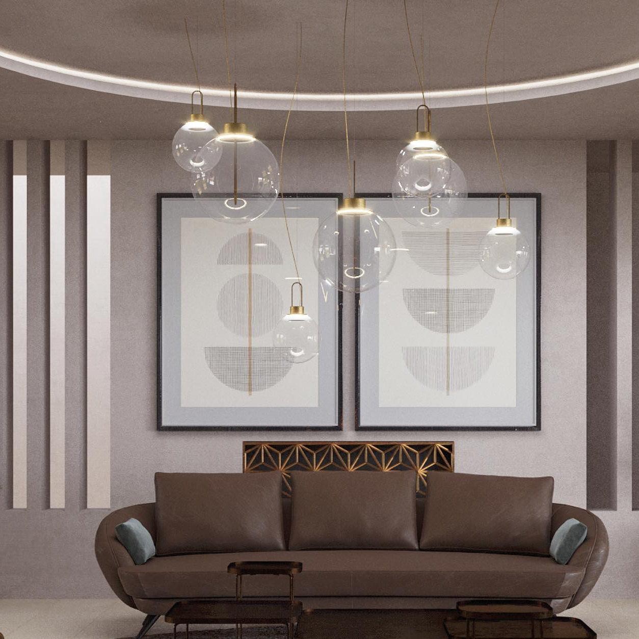 Hanglamp in bolvorm van helder glas HL651