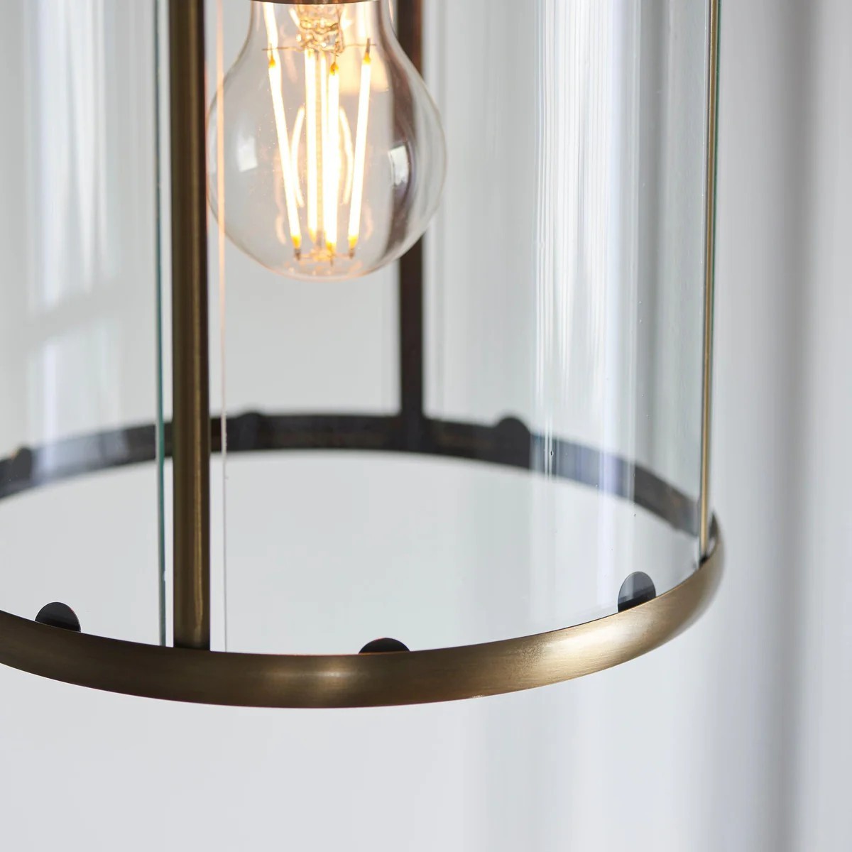 Luxvana klokvormige glazen hanglamp - Industriële metalen lantaarnvormige armatuur voor de keuken HL2060