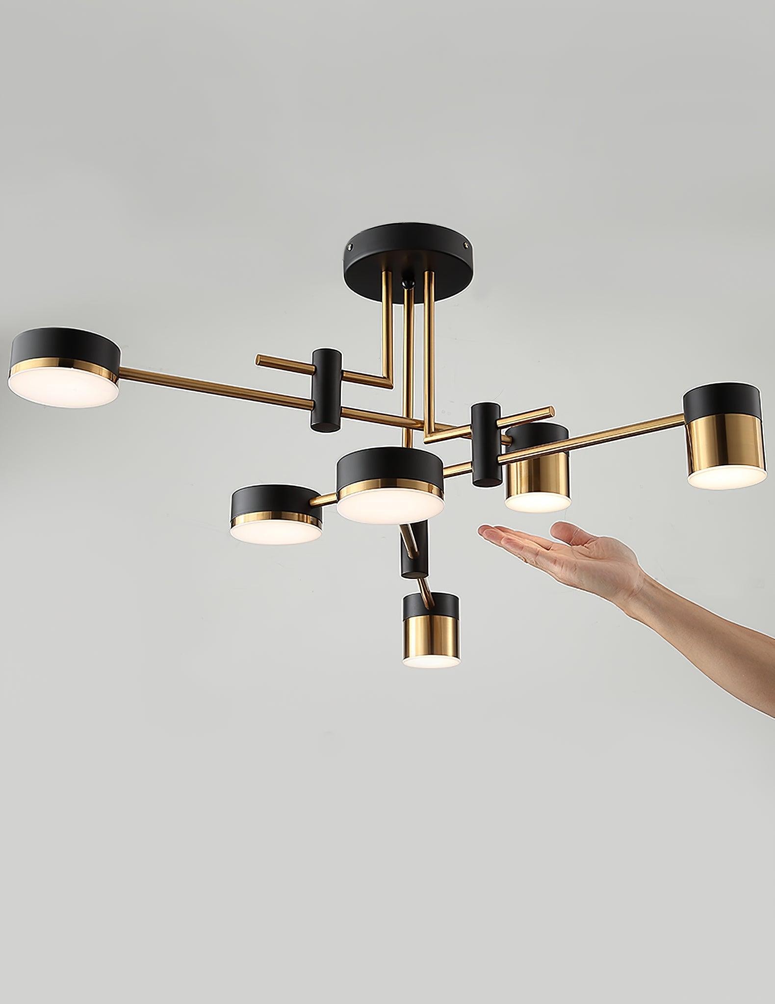 Luxe Spider Sputnik Design Metalen Schijf Plafondlamp HL1090