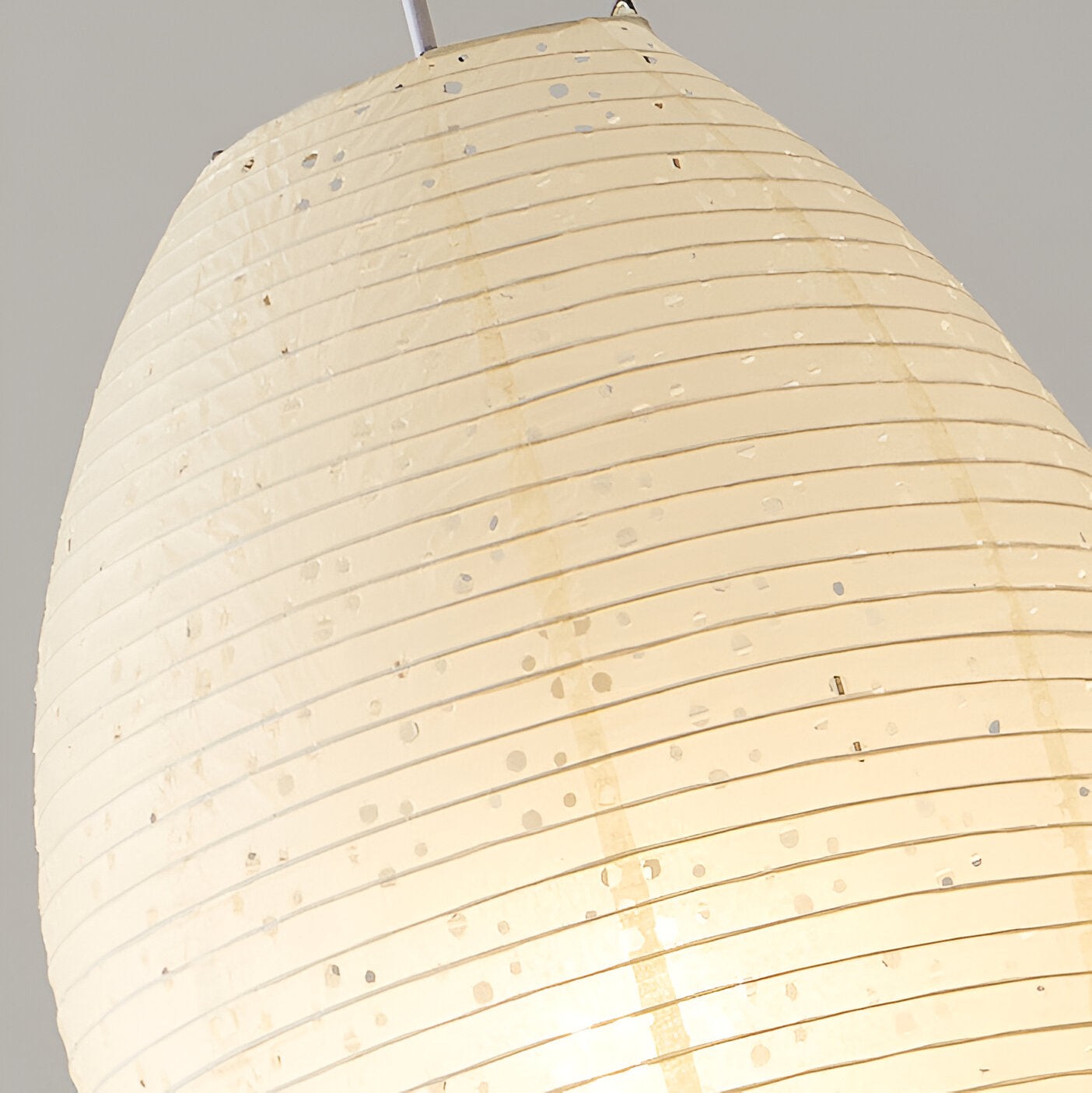 Traditionele Japandi Wabi-Sabi elliptische papieren hanglamp HL3495