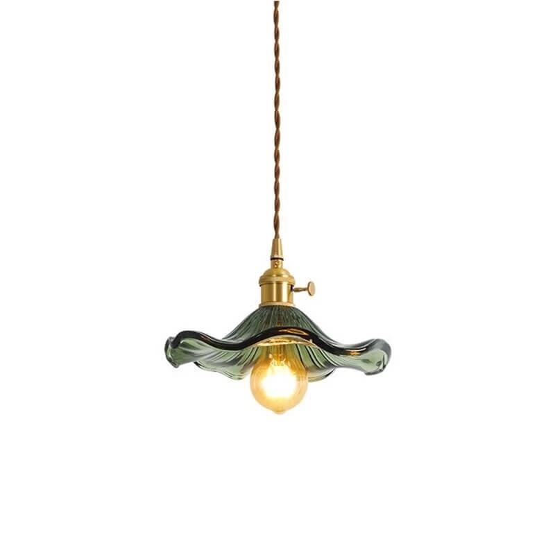 Vintage Hibiscus Bloem Glazen Hanglamp HL278