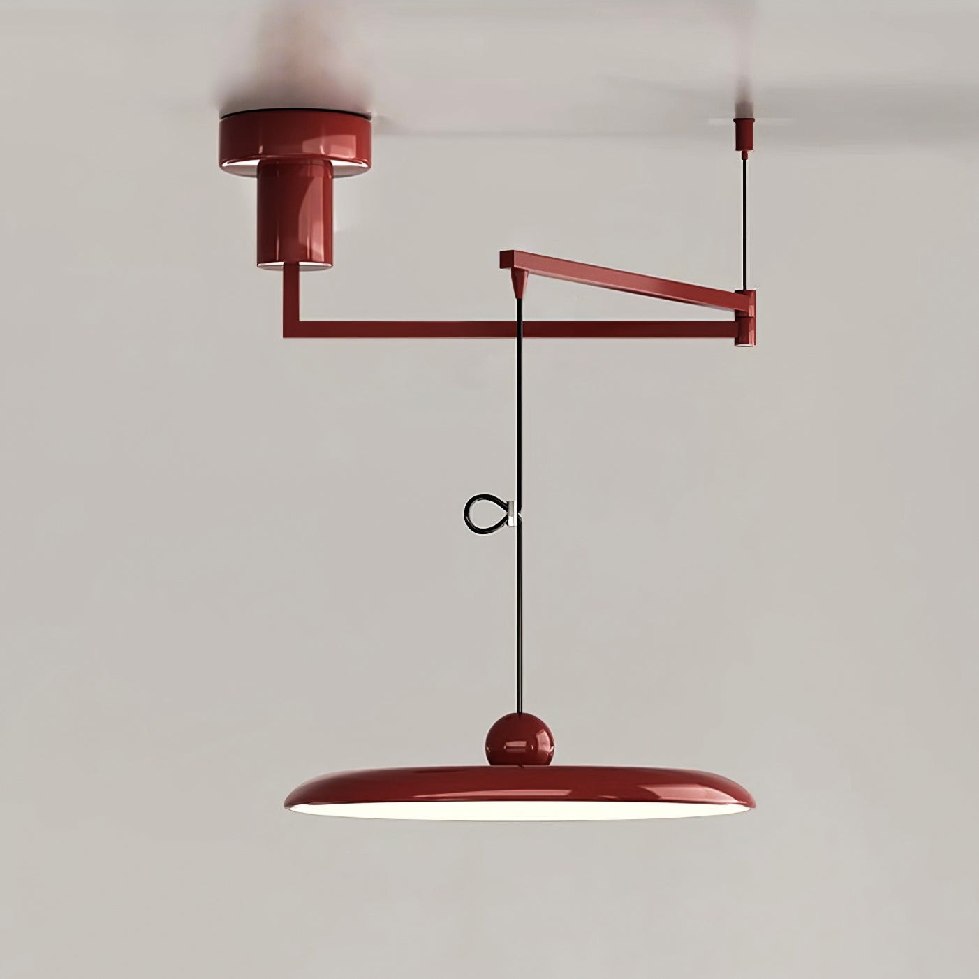 Eenvoudige moderne verstelbare hanglamp met zwenkarm HL885