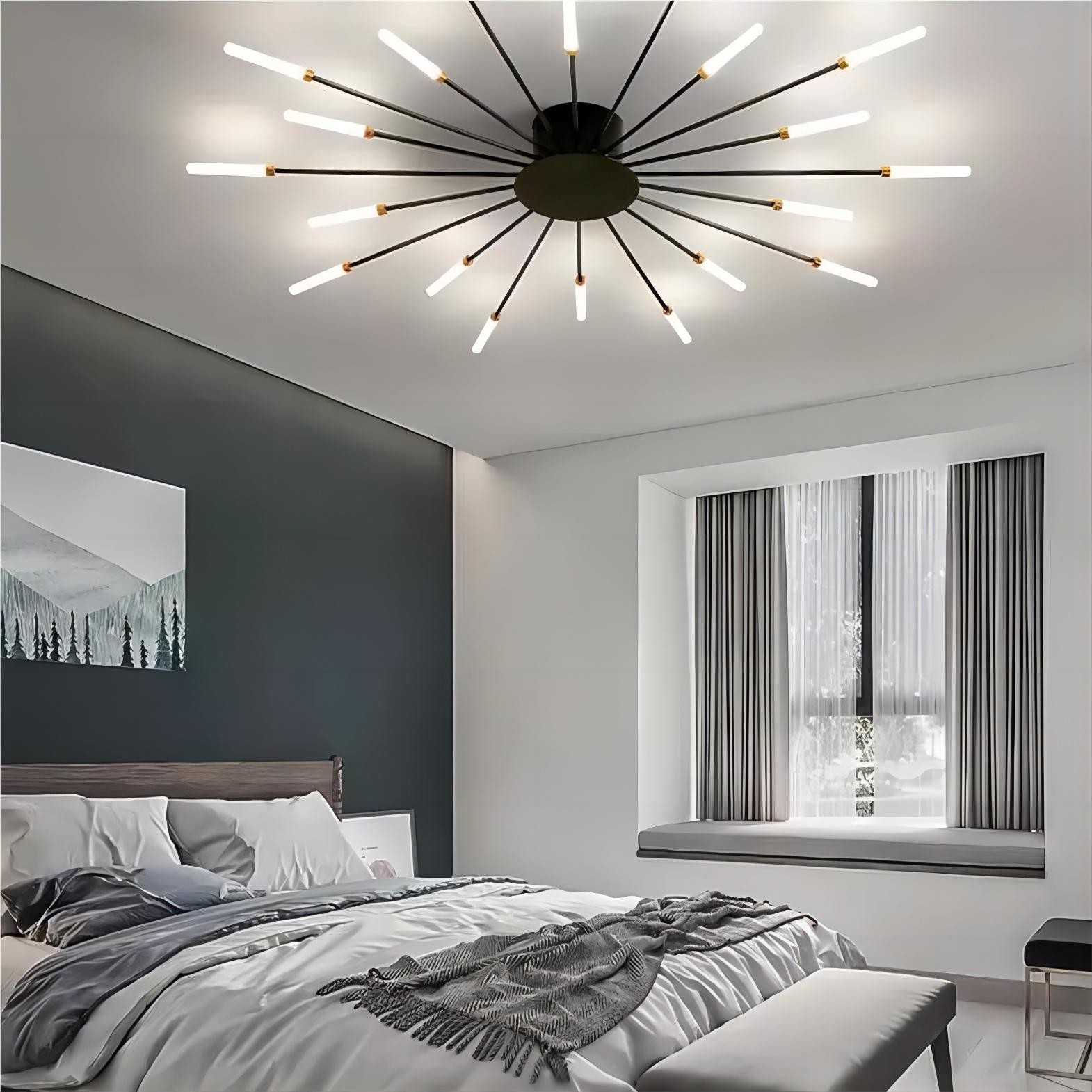 Moderne Spoetnik vuurwerk LED vertakkingsplafondlamp HL108