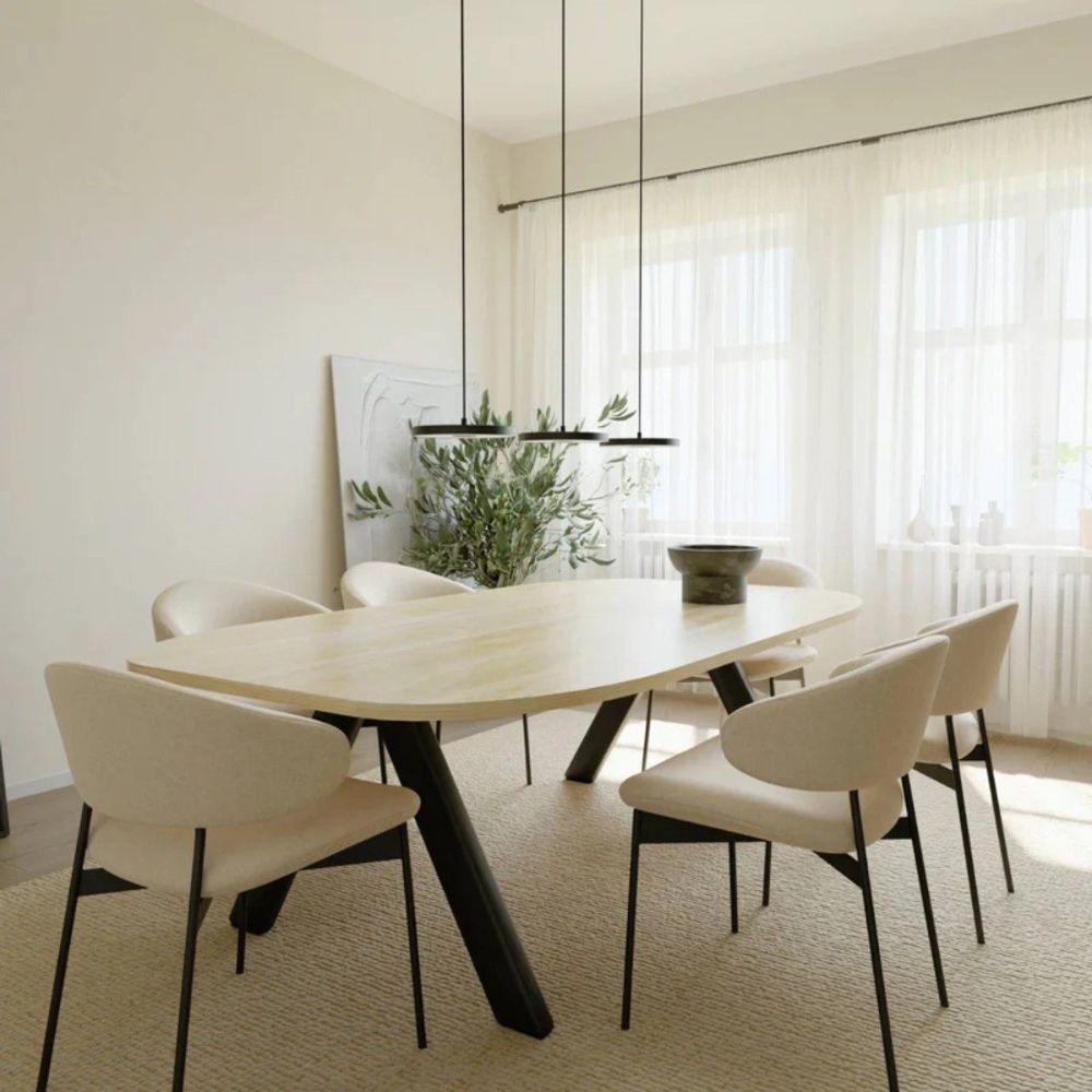 Schijfvormige Moderne Hanglamp - Zwart Wit LED Ontwerp HL1051