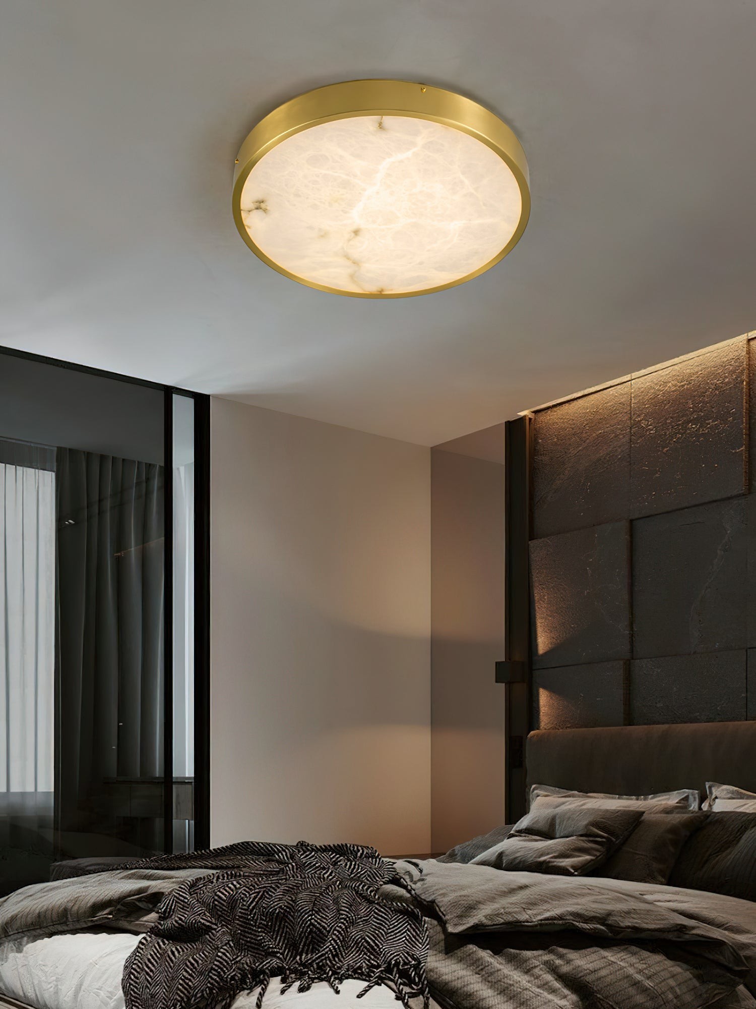 Geometrische albasten inbouwplafondlamp HL2984