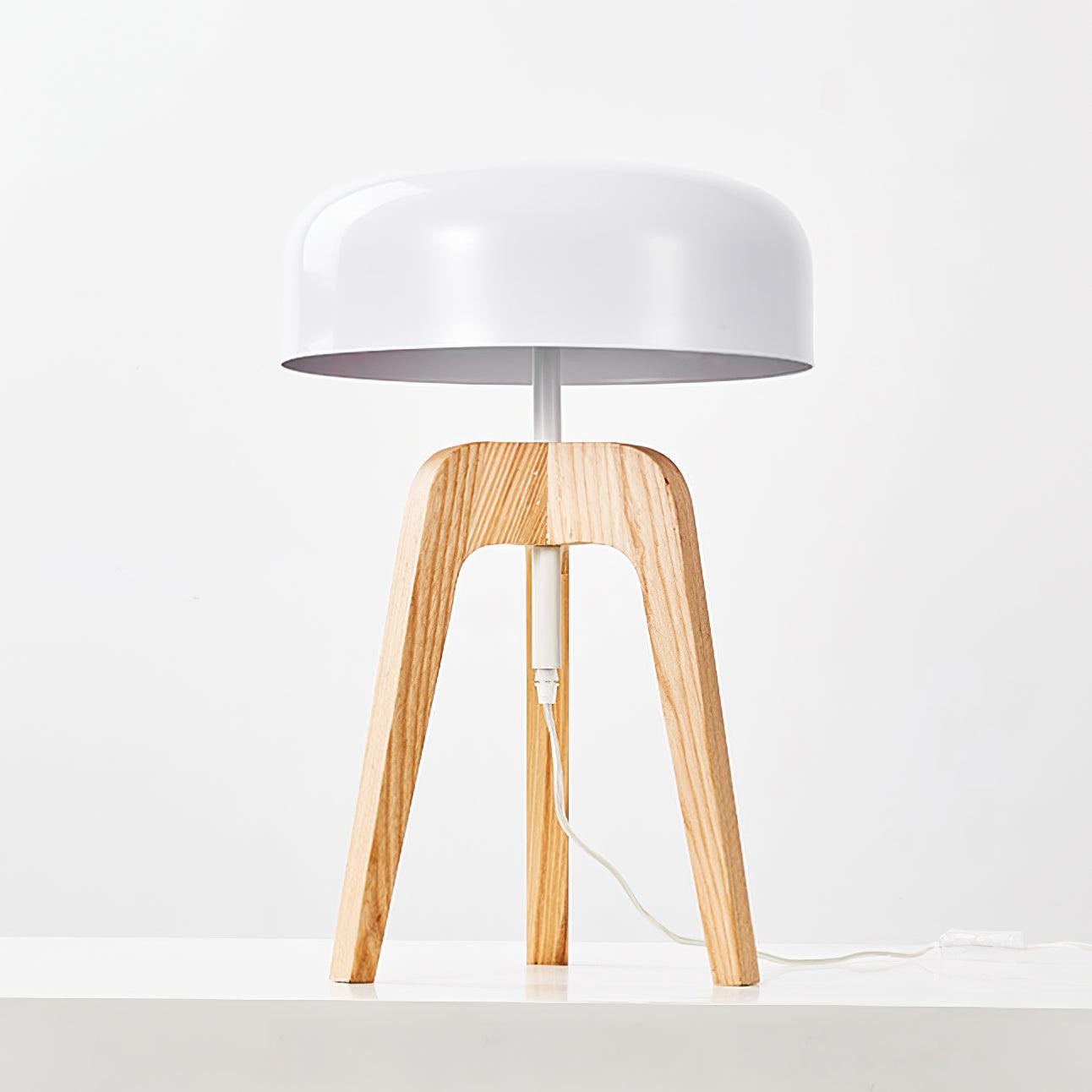 Minimalistische houten statief tafellamp HL879