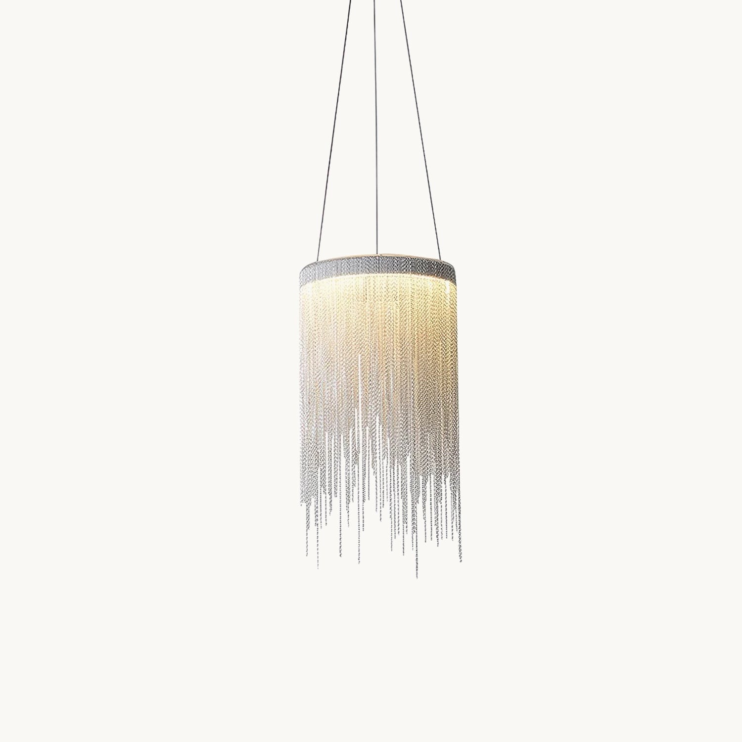 Hanglamp met aluminium ketting en kwastjes HL1181