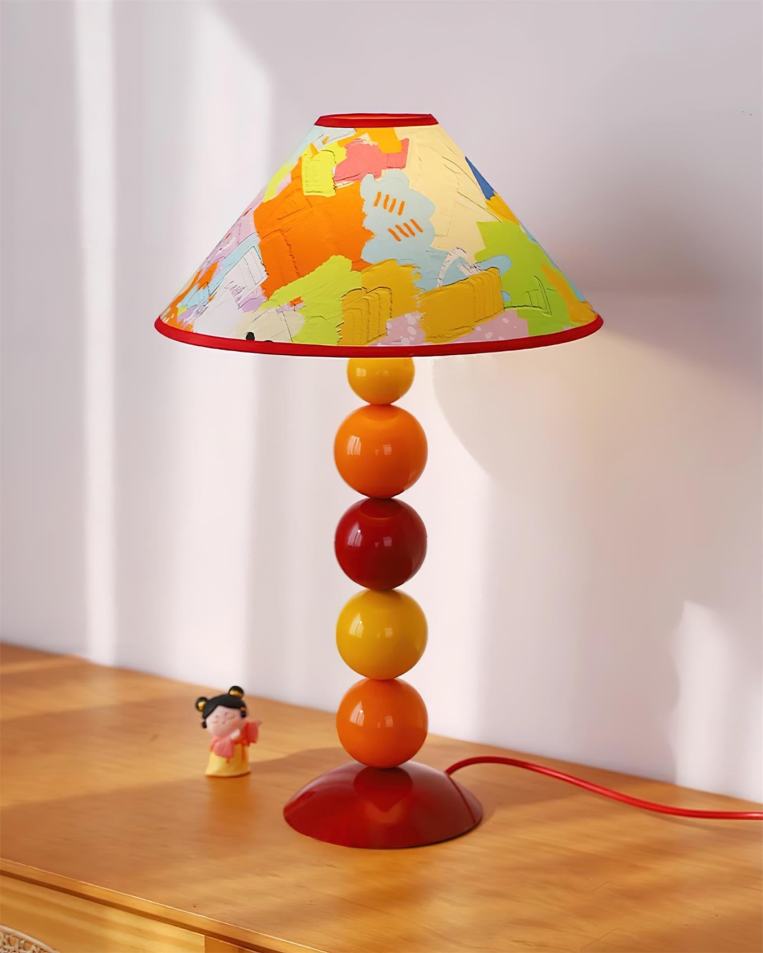 Retro kleurrijke stapelbare bal tafellamp HL724