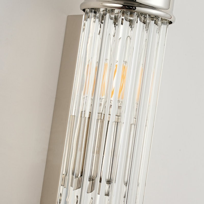 Bravira geribbelde cilindrische glazen wandlamp - moderne Scandinavische wandlamp voor hal en woonkamer HL2440