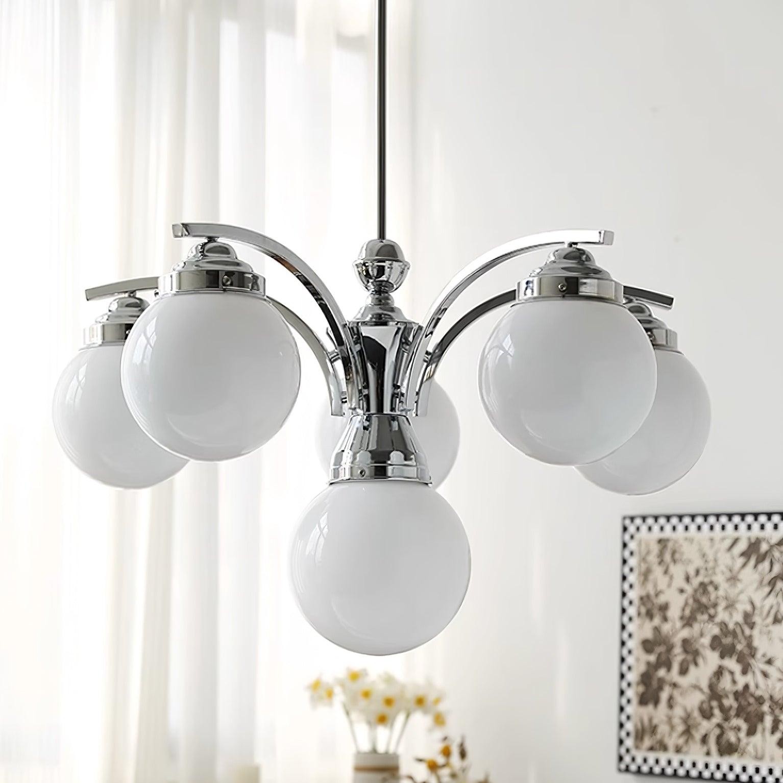Franse elegante glazen bolvormige kroonluchter HL813