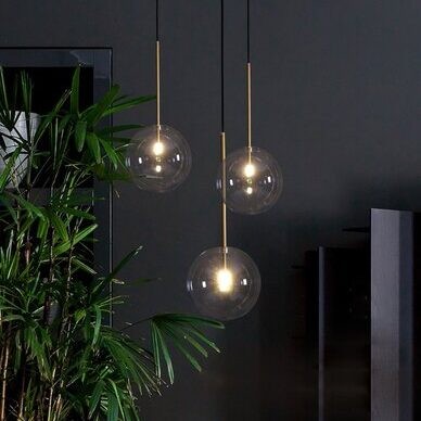 Glazen bollen hanglamp