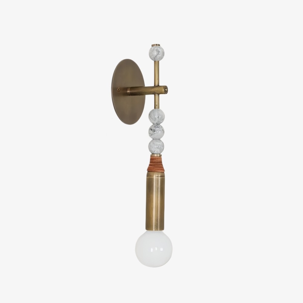 Dotmelle Moderne Wandlamp - Artistieke wandlamp van marmer en messing voor slaapkamer of hal HL2540