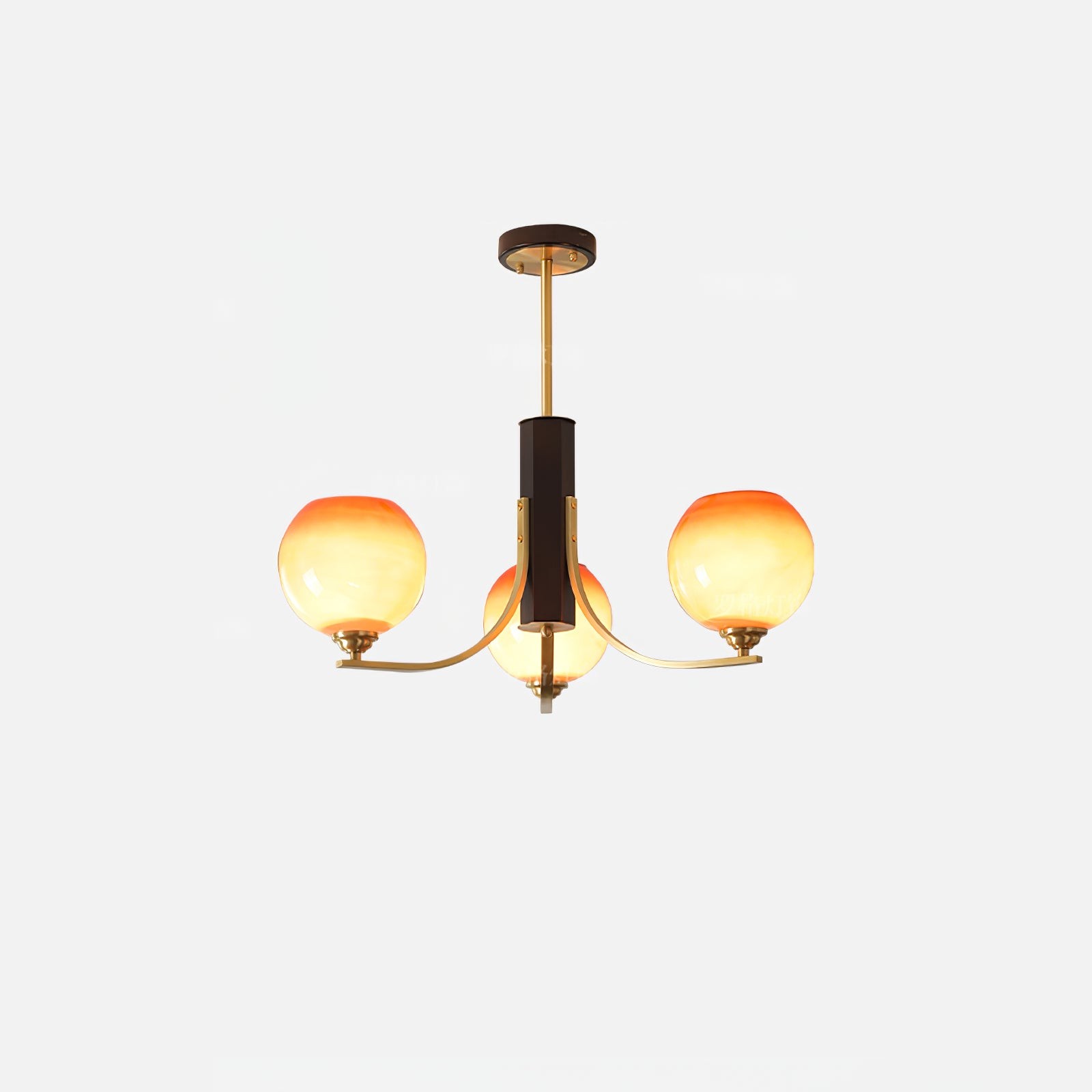 Vintage Karamel Globe Kroonluchter HL846