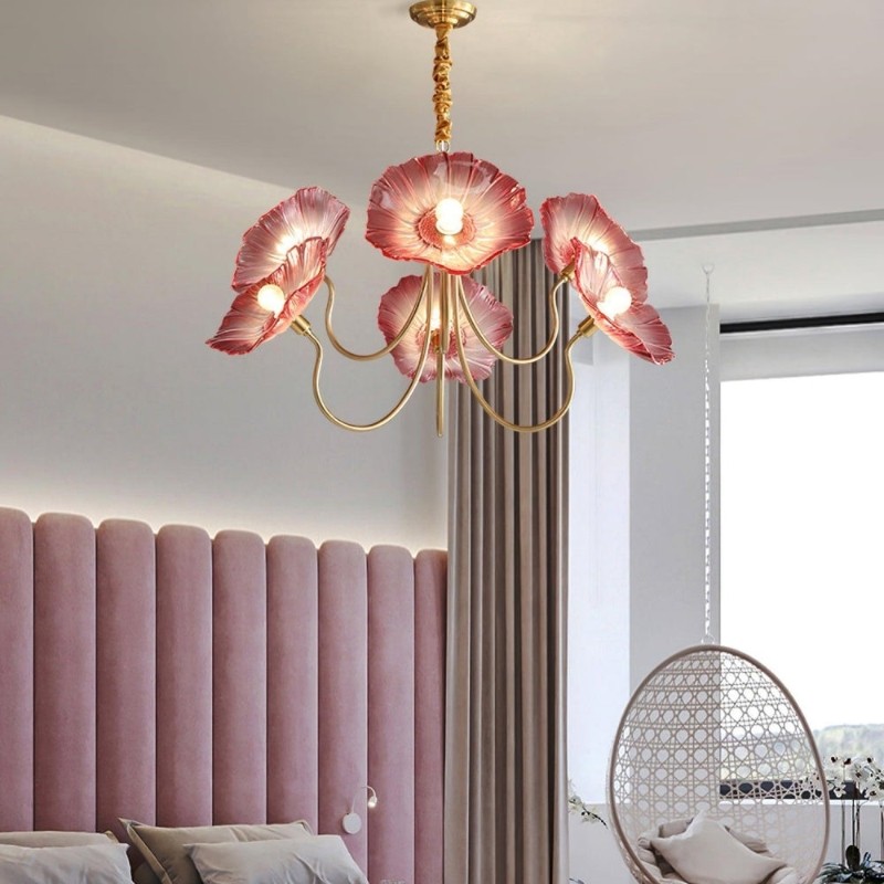 Nordic Lotusblad Glazen Bloem Hanglamp HL277
