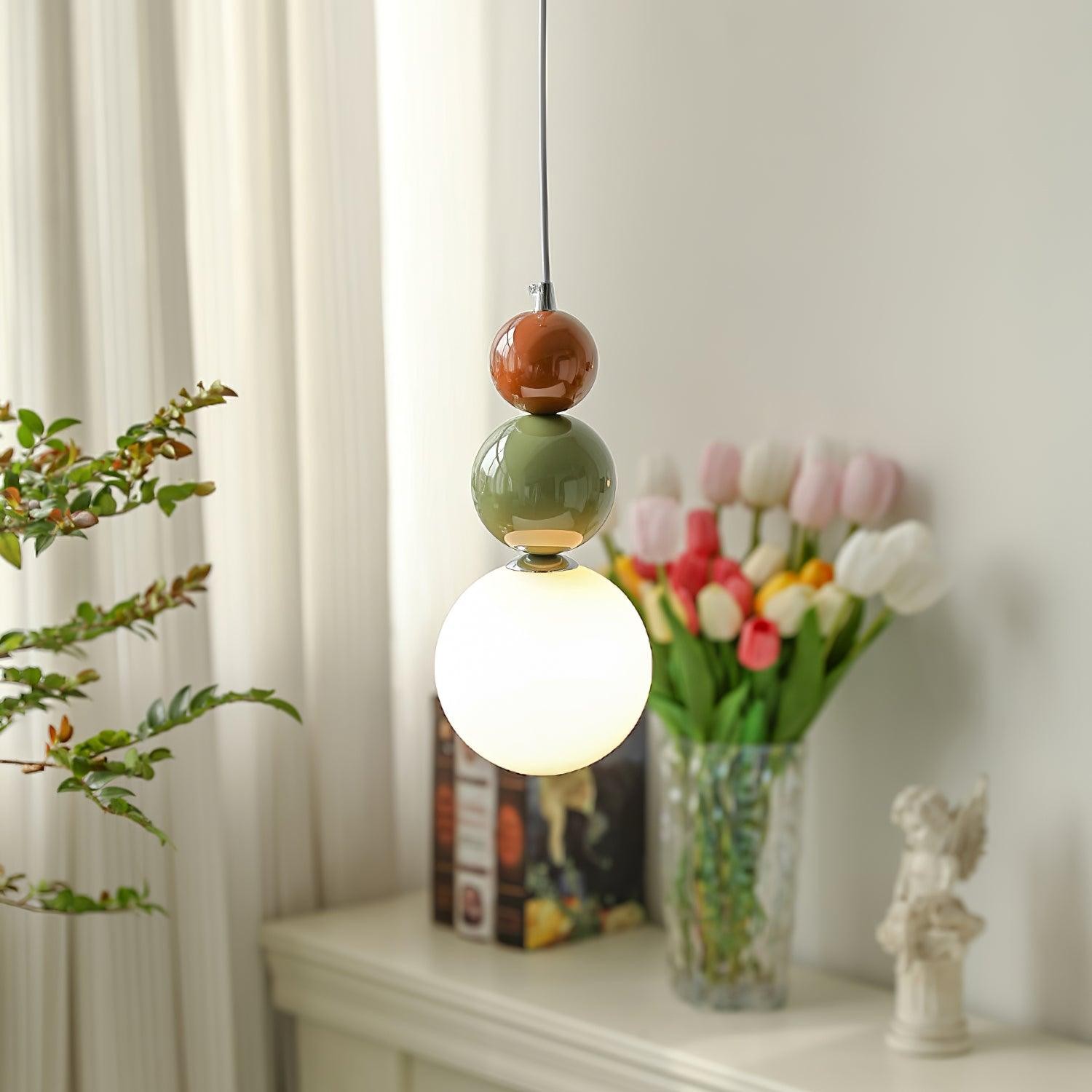 Nordic Cream Moderne Eenvoudige Dot Hanglamp HL460