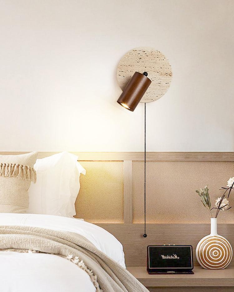 Vintage gele travertijn wandlamp HL712