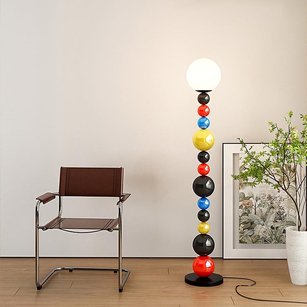 Kleurrijke ronde bol vloerlamp HL485