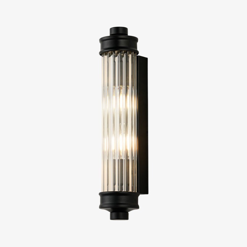 Bravira geribbelde cilindrische glazen wandlamp - moderne Scandinavische wandlamp voor hal en woonkamer HL2440