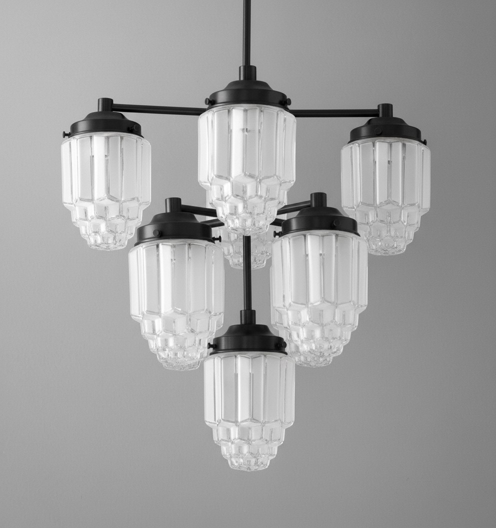 Tierlux Glazen kroonluchter met textuur van messing - Tijdloze verlichting met stijl HL1737