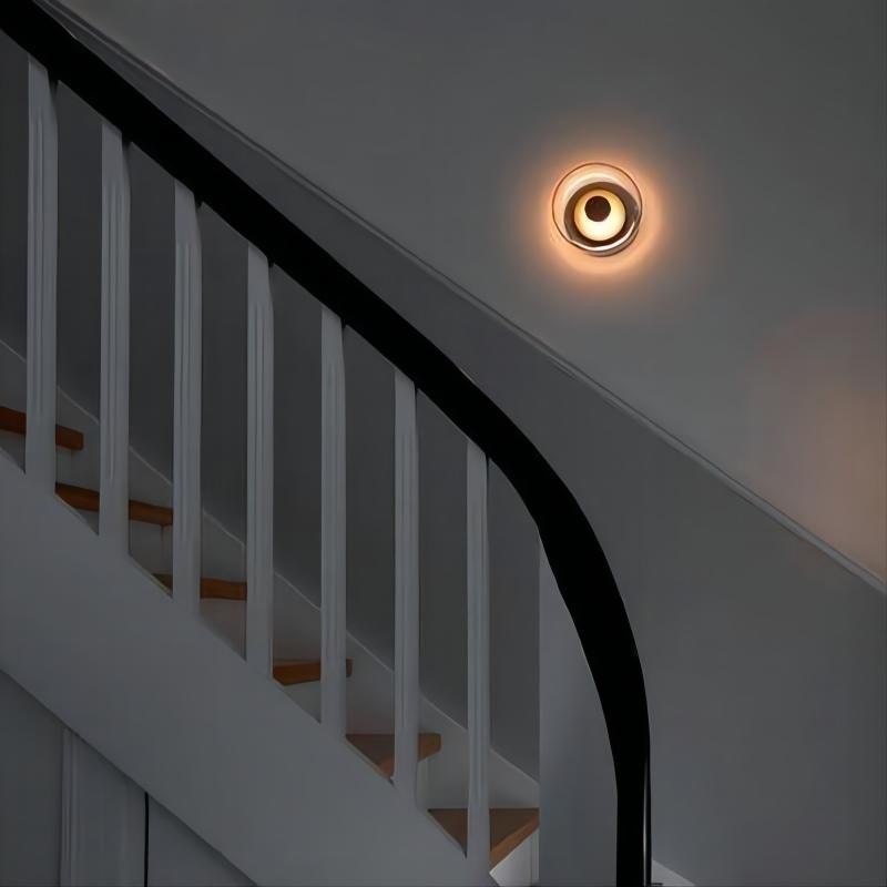 Goud LED Blossi Wandlamp Rond Glas