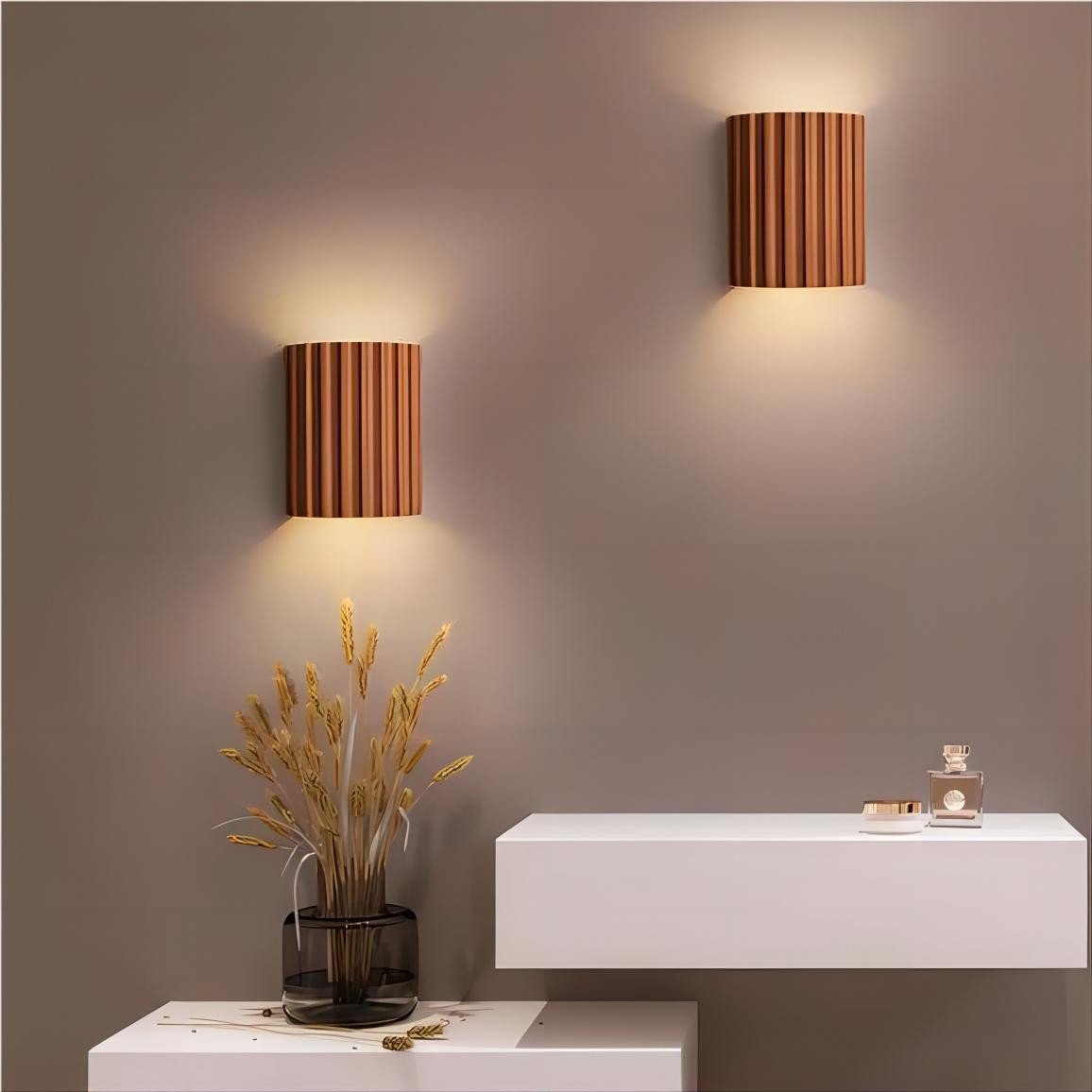 Moderne geribbelde hars gecanneleerde wandlamp HL185