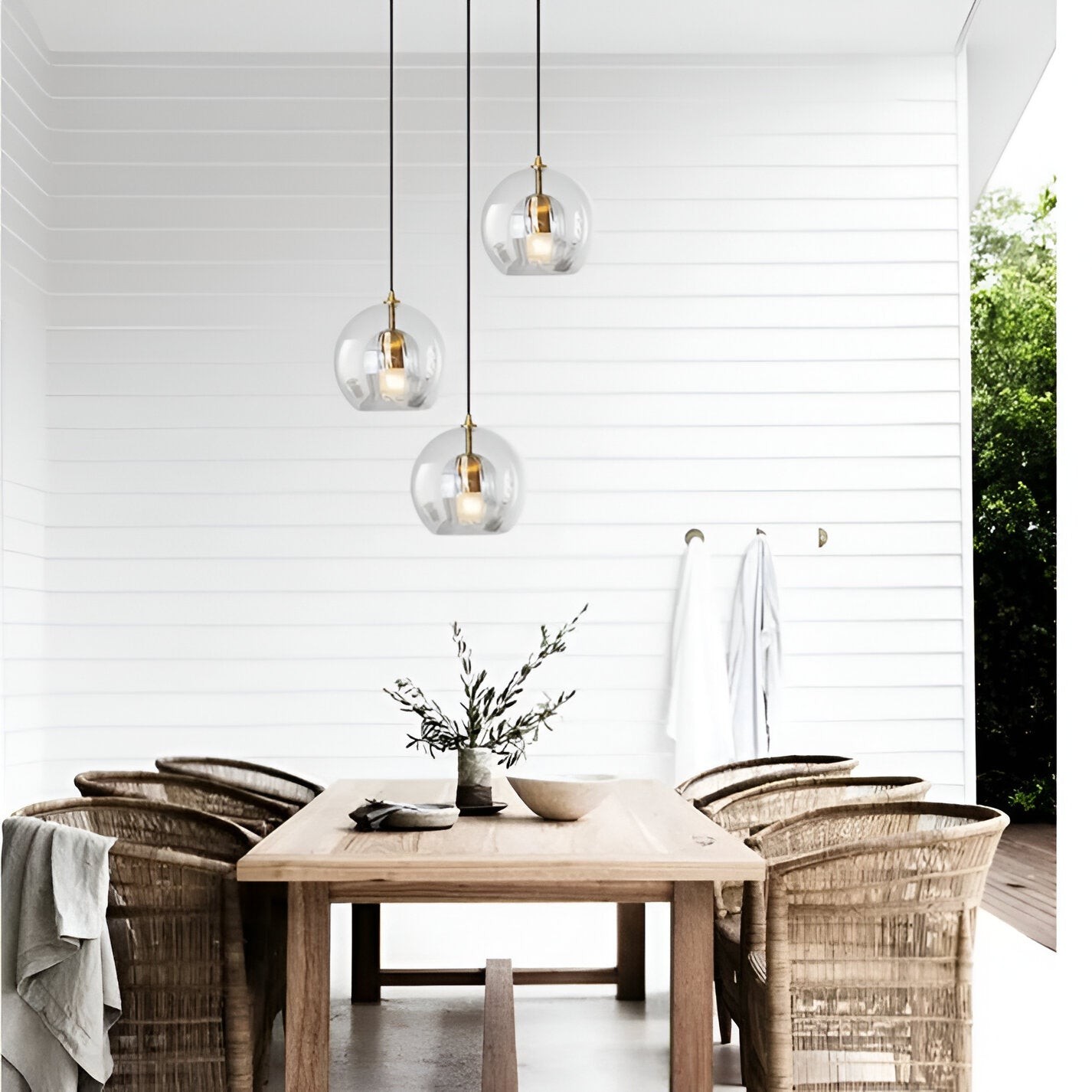 Retro glazen bolvormige hanglamp HL1290