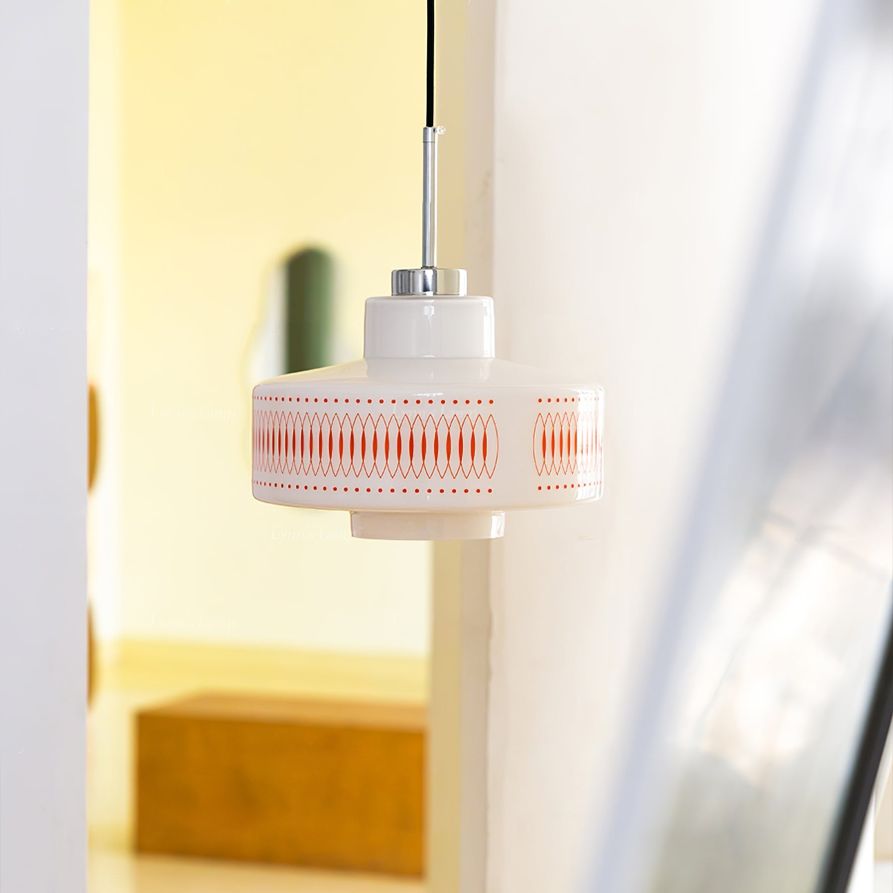 Moderne glazen hanglamp in de vorm van een kalebas HL354