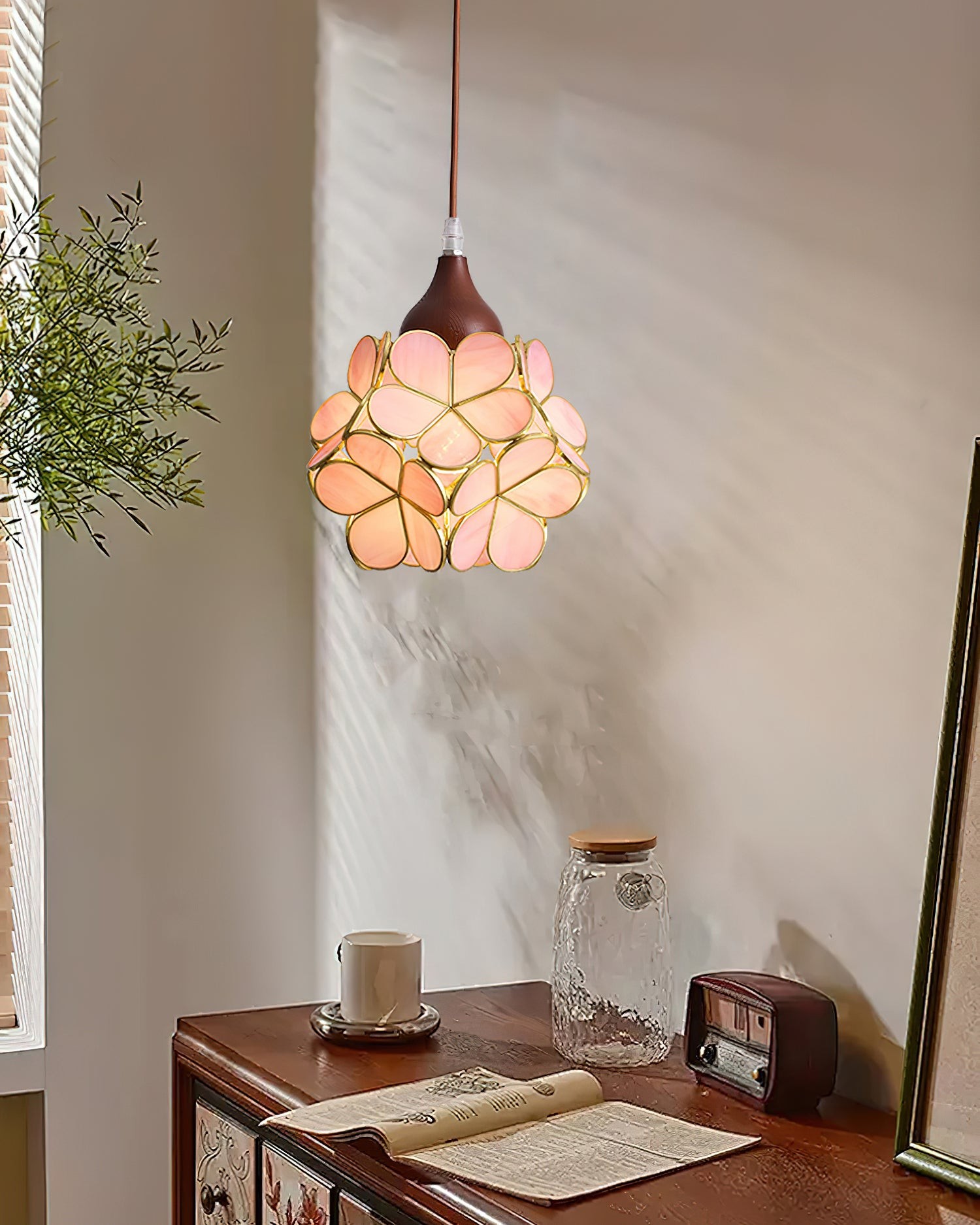 Franse creatieve pastorale stijl bloemen hanglamp HL595