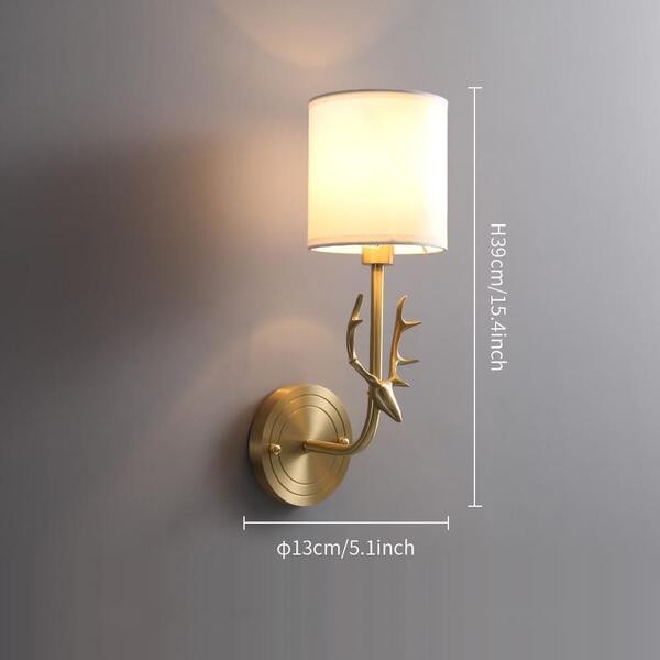 Hertenkop Wandlamp