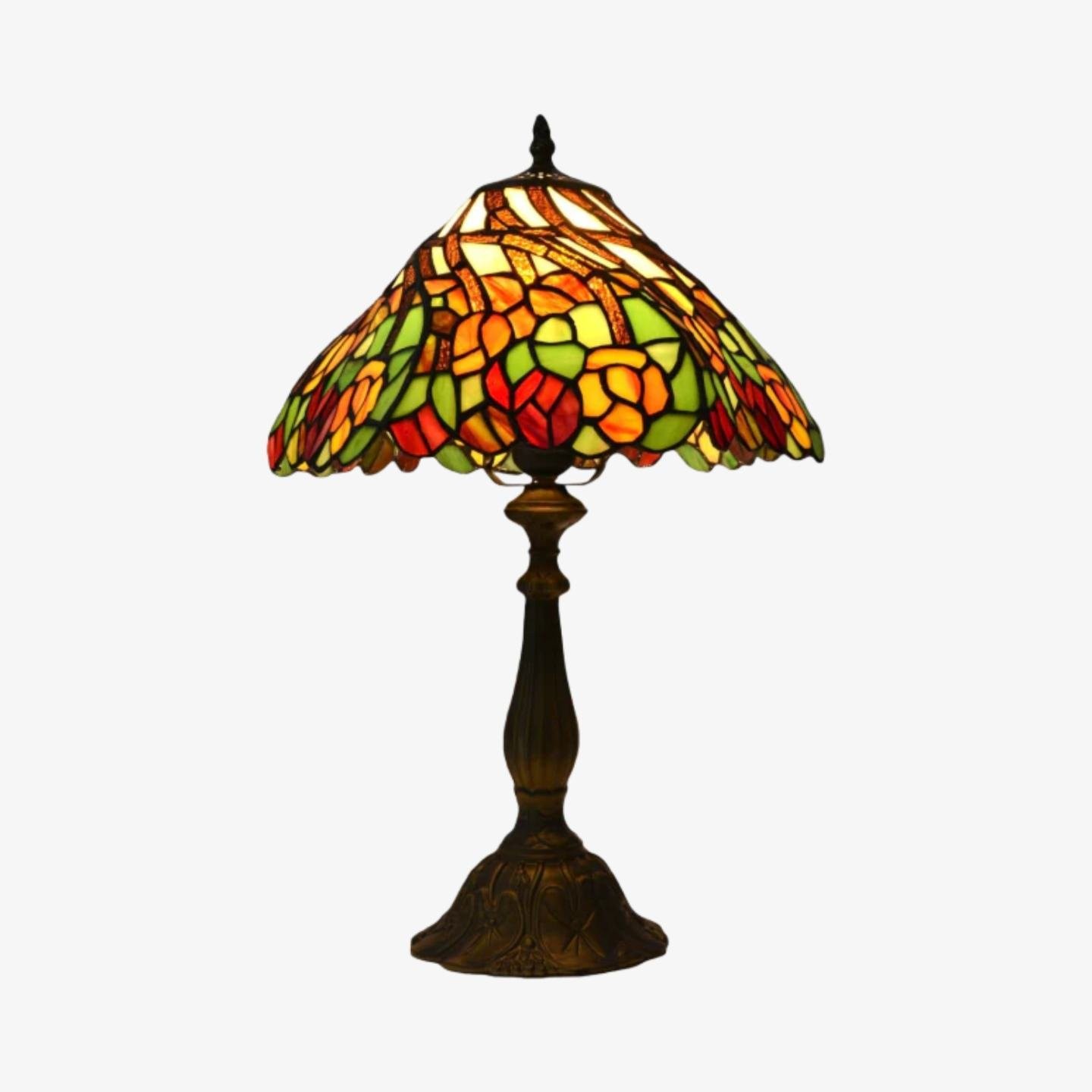 TF Sorenia Elegante Glas-in-lood Lamp - Handgemaakte Tiffany Tafellamp voor Interieur HL2085